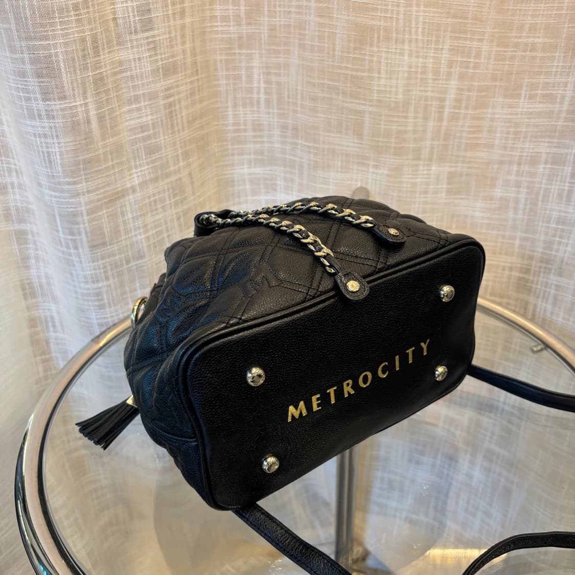 정품 메트로시티 퀄팅 복조리 토트백 크로스백 상품이미지6
