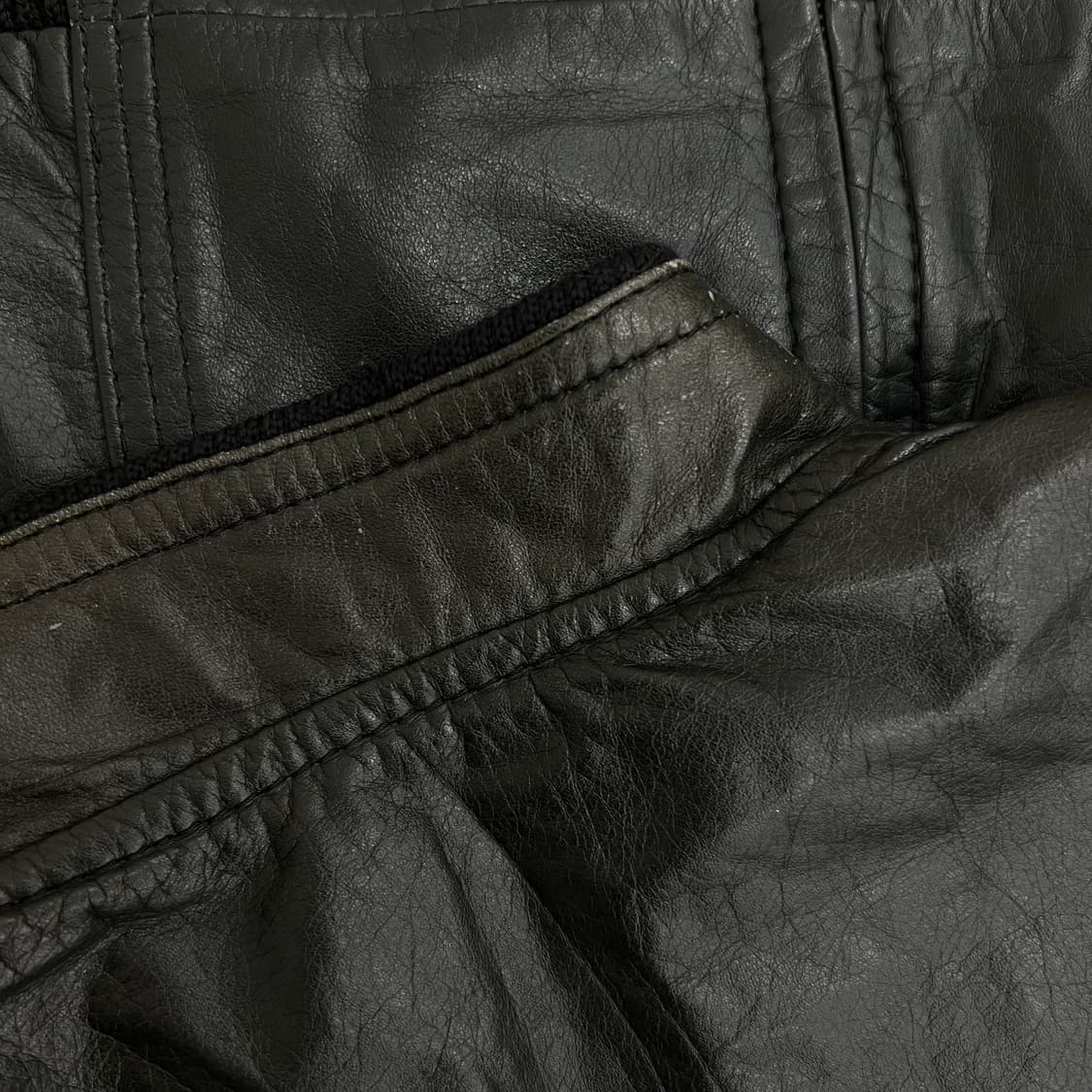 VTG 빈티지 블랙 소가죽 블루종 자켓 L 상품이미지10