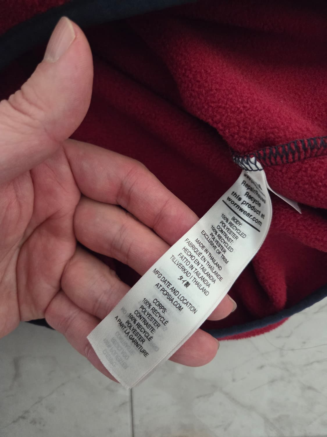 M 파타고니아 마이크로디니 22s 하프 집 플리스 왁스레드 상품이미지3