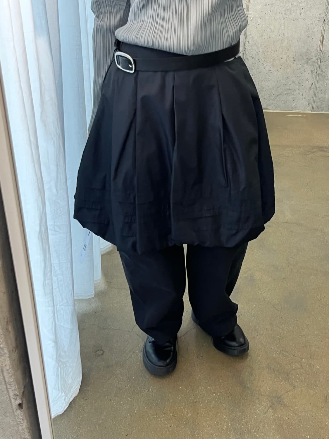 Rene 르네 벌룬 스커트 네이비 상품이미지6