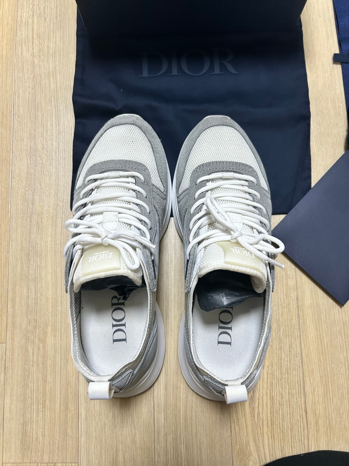 [41,풀박스] 디올 B25 오블리크 스니커즈 그레이 상품이미지3