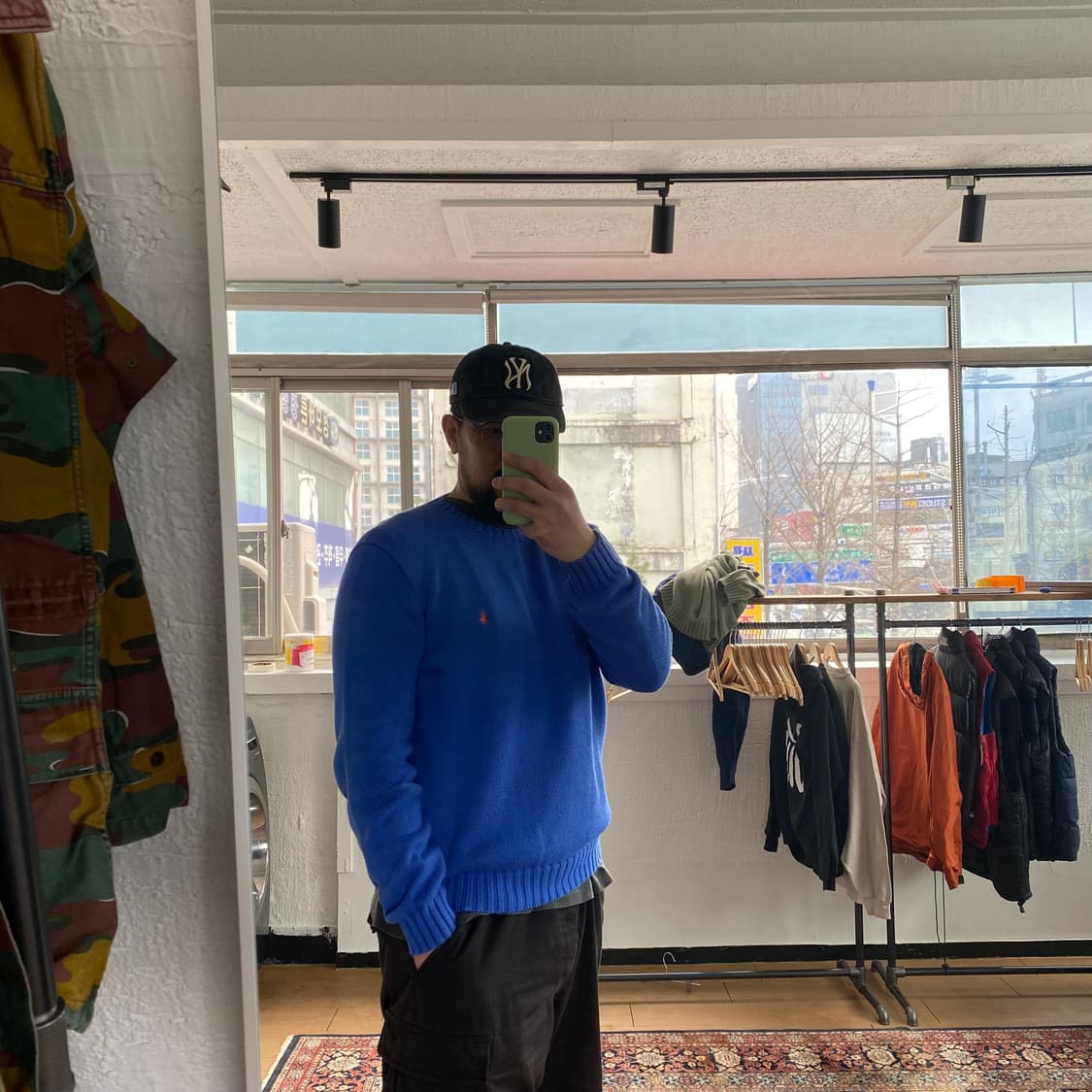 🌊Polo cotton knit bright blue 상품이미지6