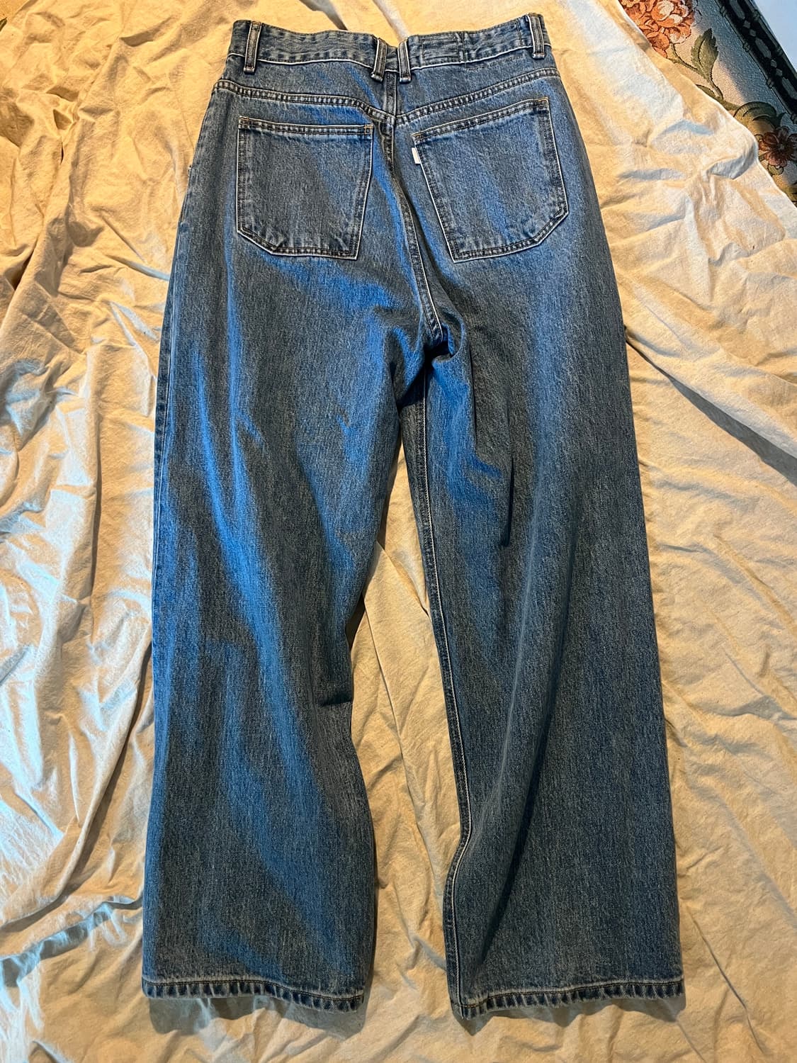 유스랩 스트럭쳐 와이드 데님 중청 S size 상품이미지4