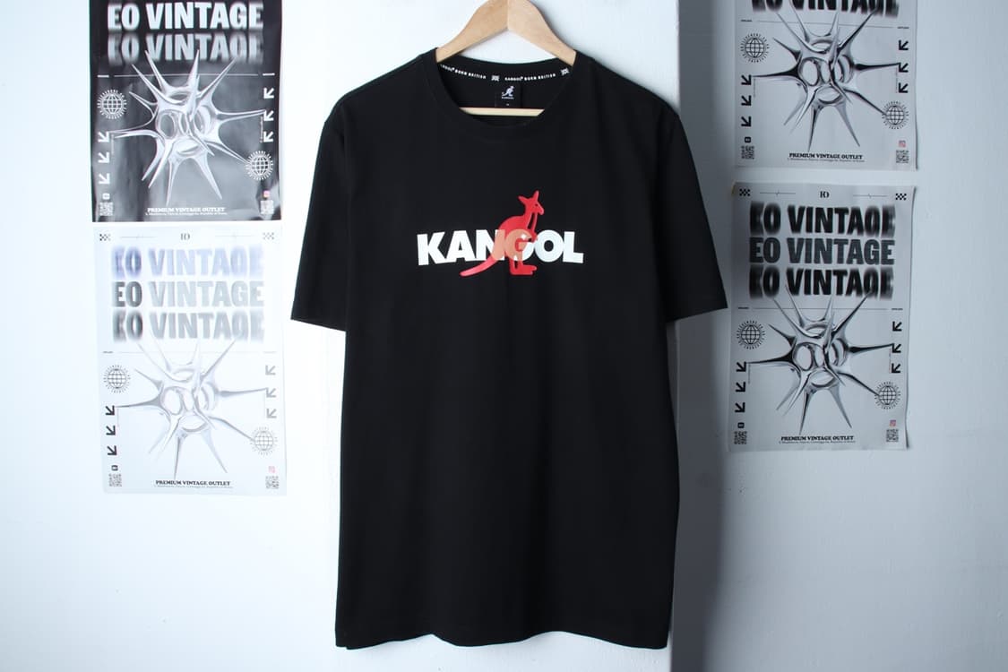 (XL-2XL) 캉골 반팔 티셔츠 빅로고 블랙 올드스쿨-H31394 상품이미지2