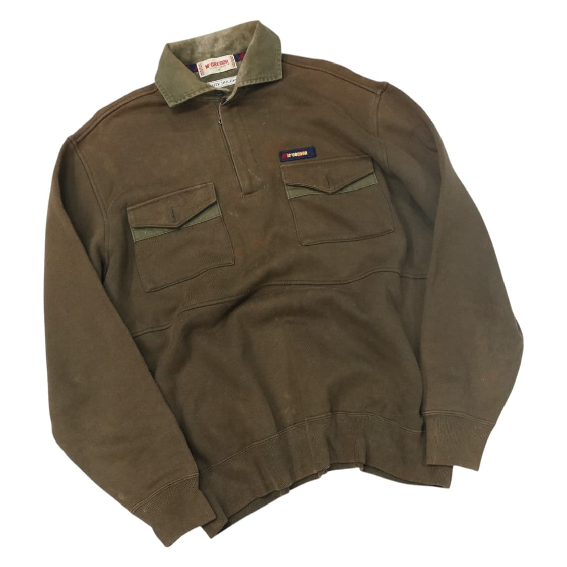 맥그리거 McGREGOR 빈티지 헌팅 포켓 하프 집업 스웻셔츠 (M) 상품이미지1