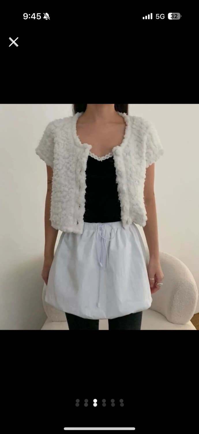 스노우 뽀글이 반팔가디건 상품이미지3