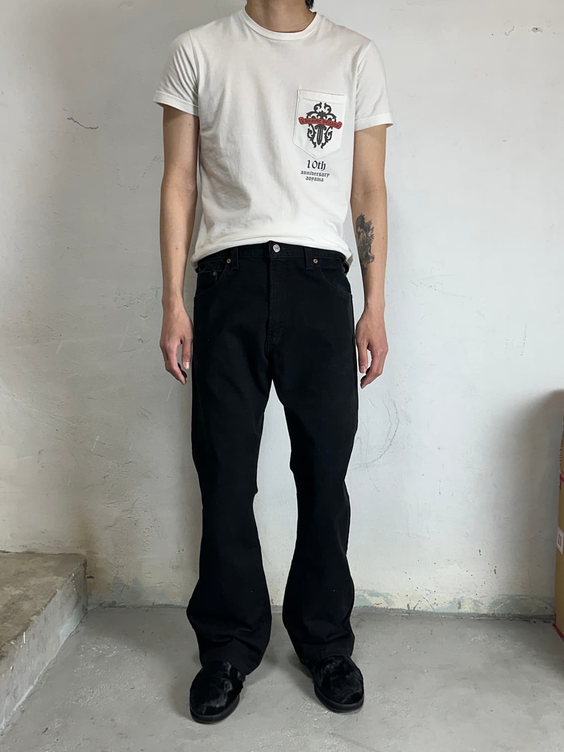 00's 빈티지 리바이스 517 블랙 부츠컷 리바이스 플레어진 상품이미지4