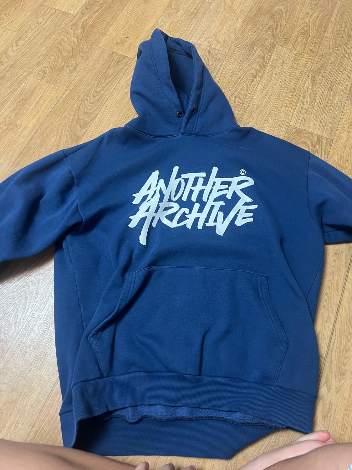 Another archive 파랑색 후드티 L 상품이미지1