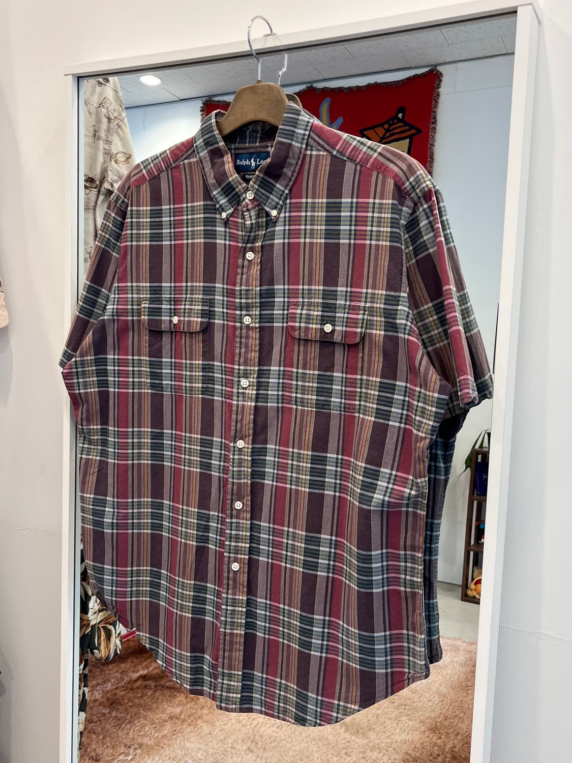 Polo RL 폴로 랄프로렌 CLASSIC FIT 투포켓 체크 반팔 셔츠 상품이미지1