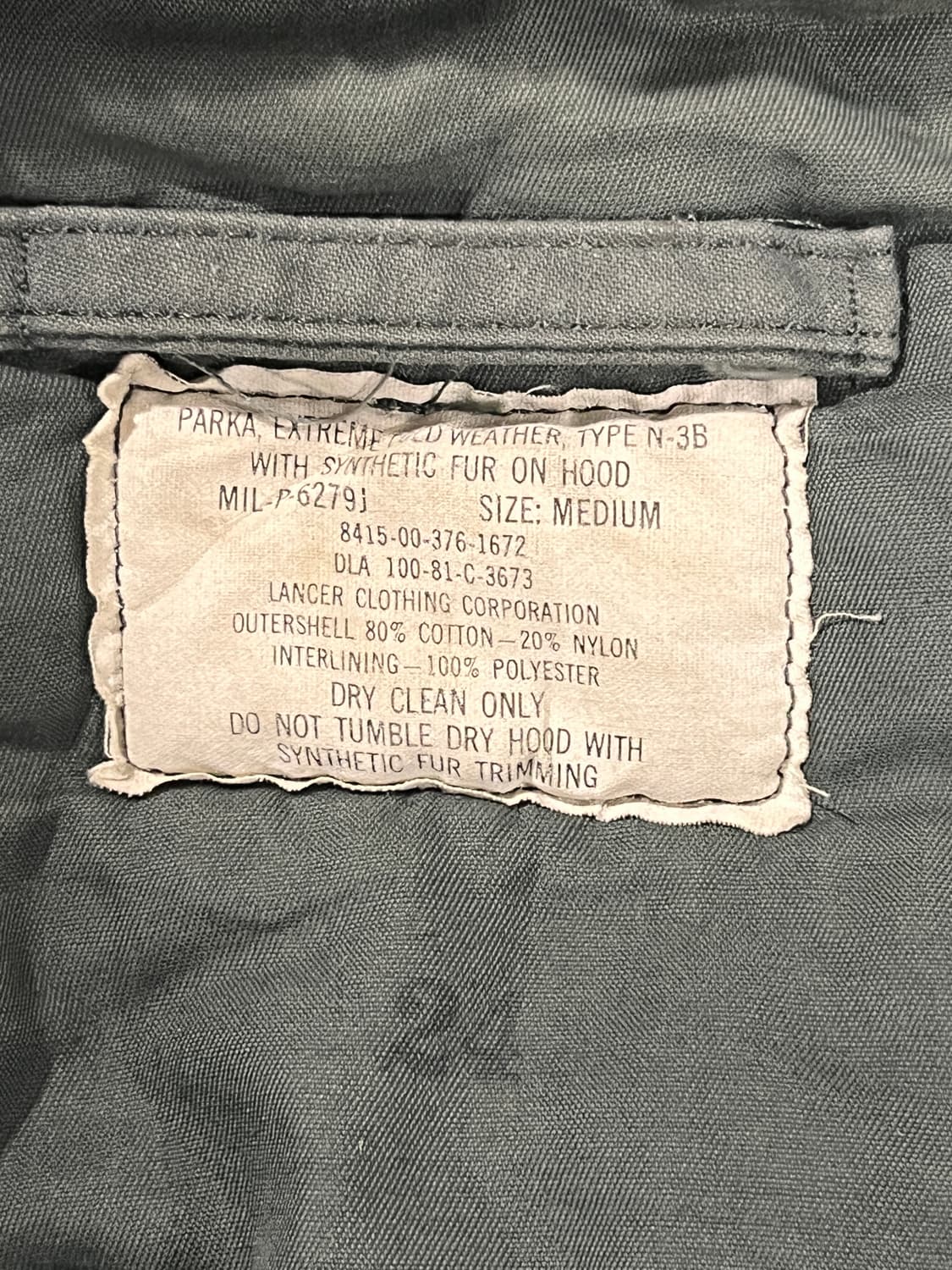 80’s 미군 N-3B 익스트림 콜드 웨더 파카 상품이미지9