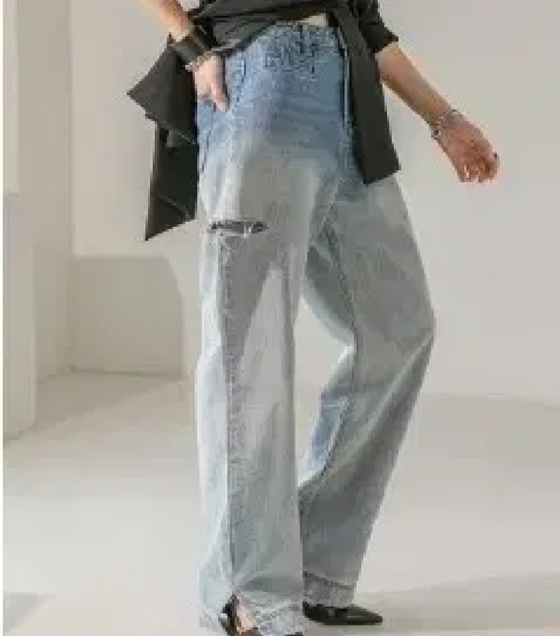 DINT 딘트 닉스 투톤 워싱 스트레이트 진_55 상품이미지1