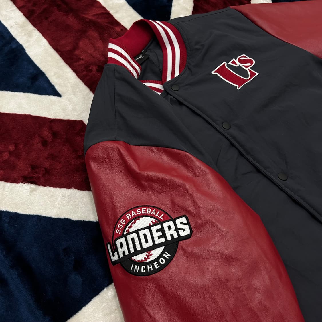 [95M]SSG랜더스 춘추 야구 점퍼/그레이레드 상품이미지1