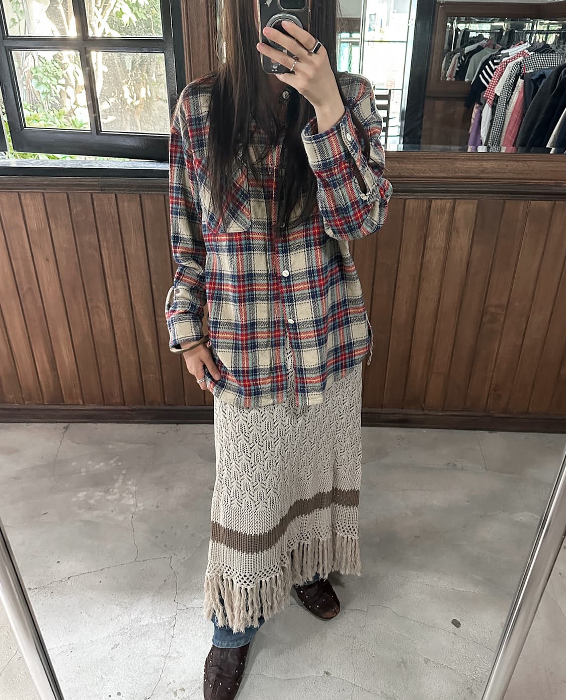 BEAMS BOY exclusive fabric check shirt 상품이미지2