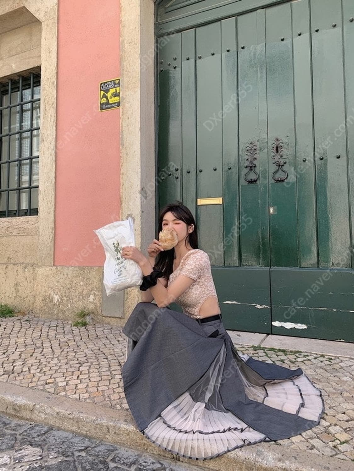 서쿠키 그레이 크레페 스커트 s 새상품 상품이미지1