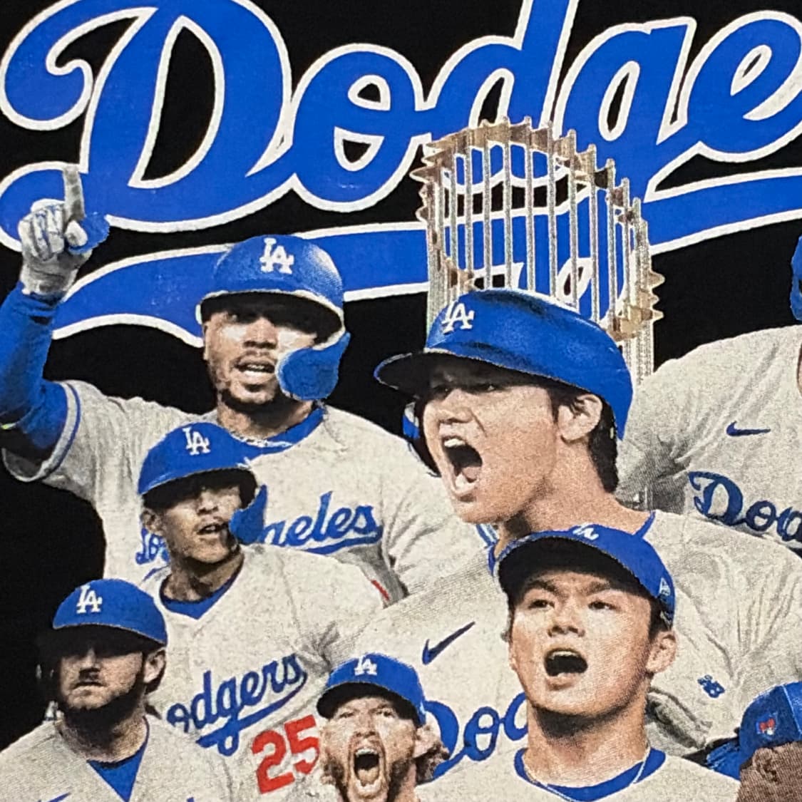 미국 빈티지 MLB 24년 LA다저스 우승기념 챔피언 반팔티 상품이미지5
