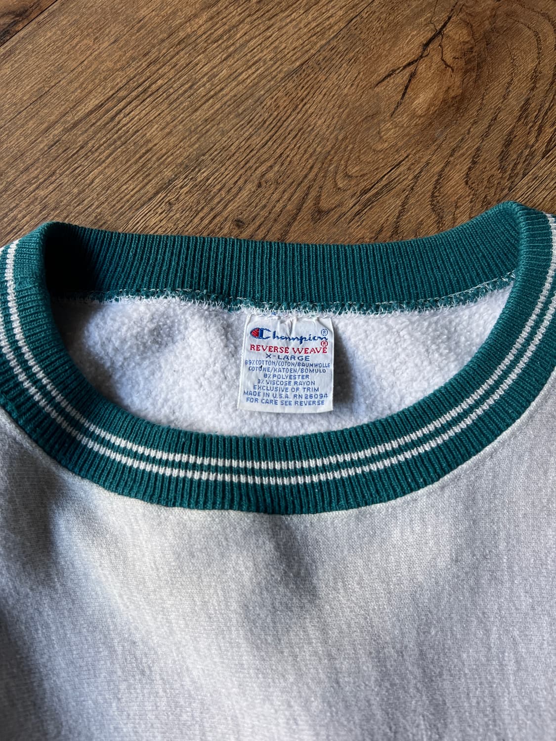 [XL]90's 챔피온 리버스위브 Made in USA 스펠아웃 스웻셔츠 상품이미지3