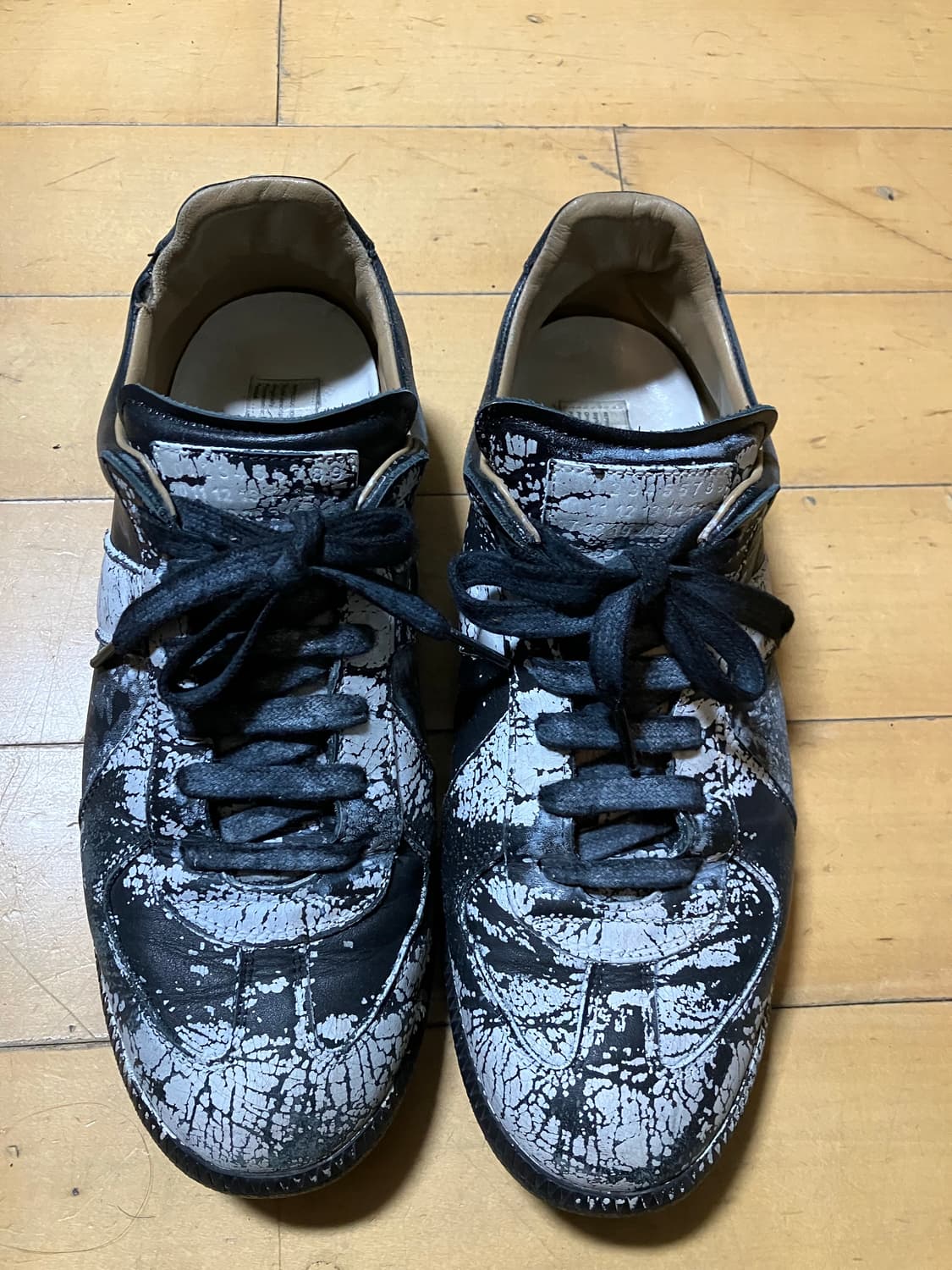 Margiela 독일군 페인티드 레플리카 블랙슈즈 43 상품이미지5