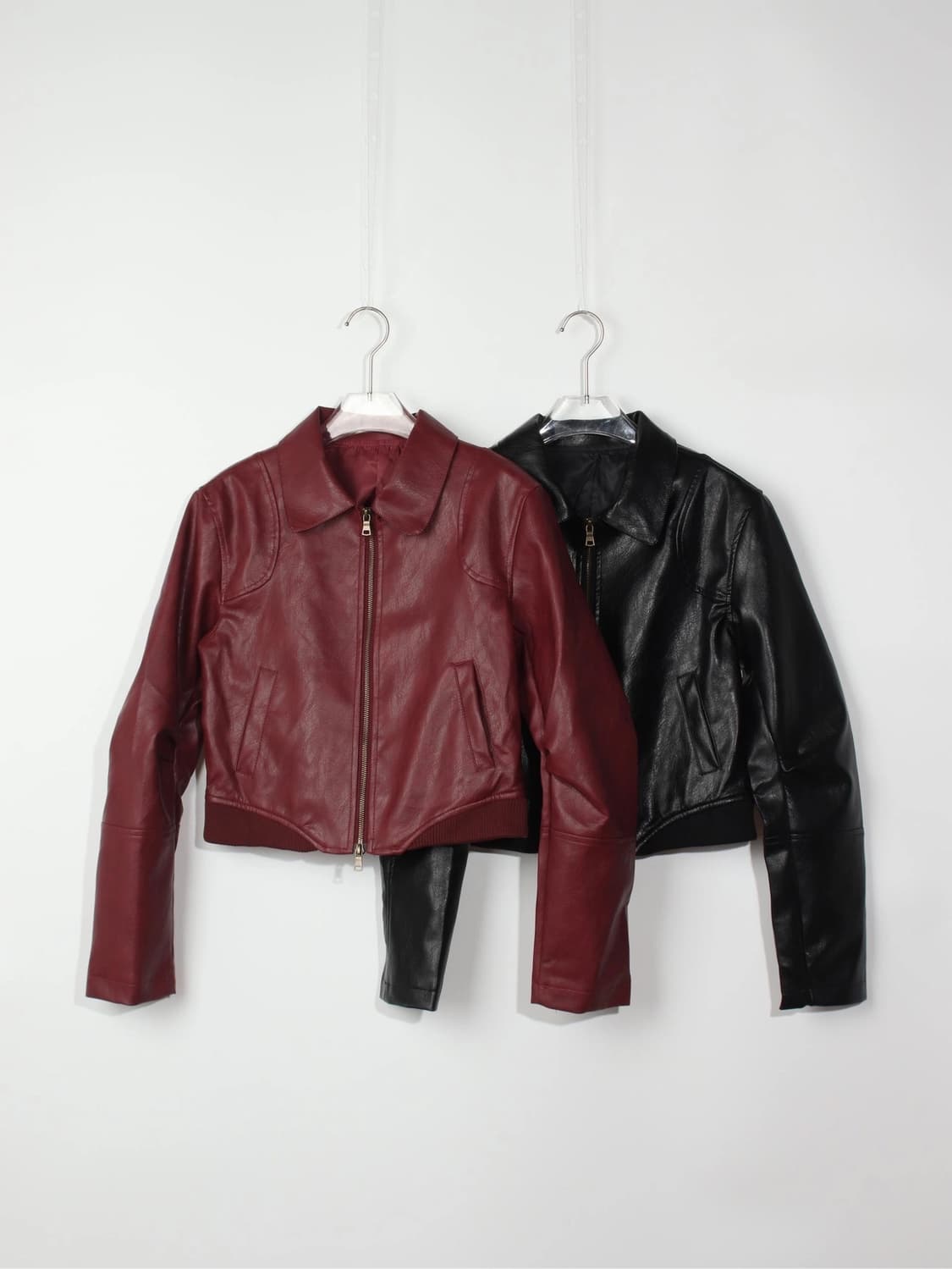 ik leather jacket burgundy 상품이미지6