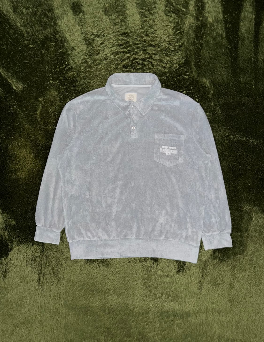 [2] Balansa 발란사 X 송월 타올 테리 폴로 롱슬리브 그레이 상품이미지1