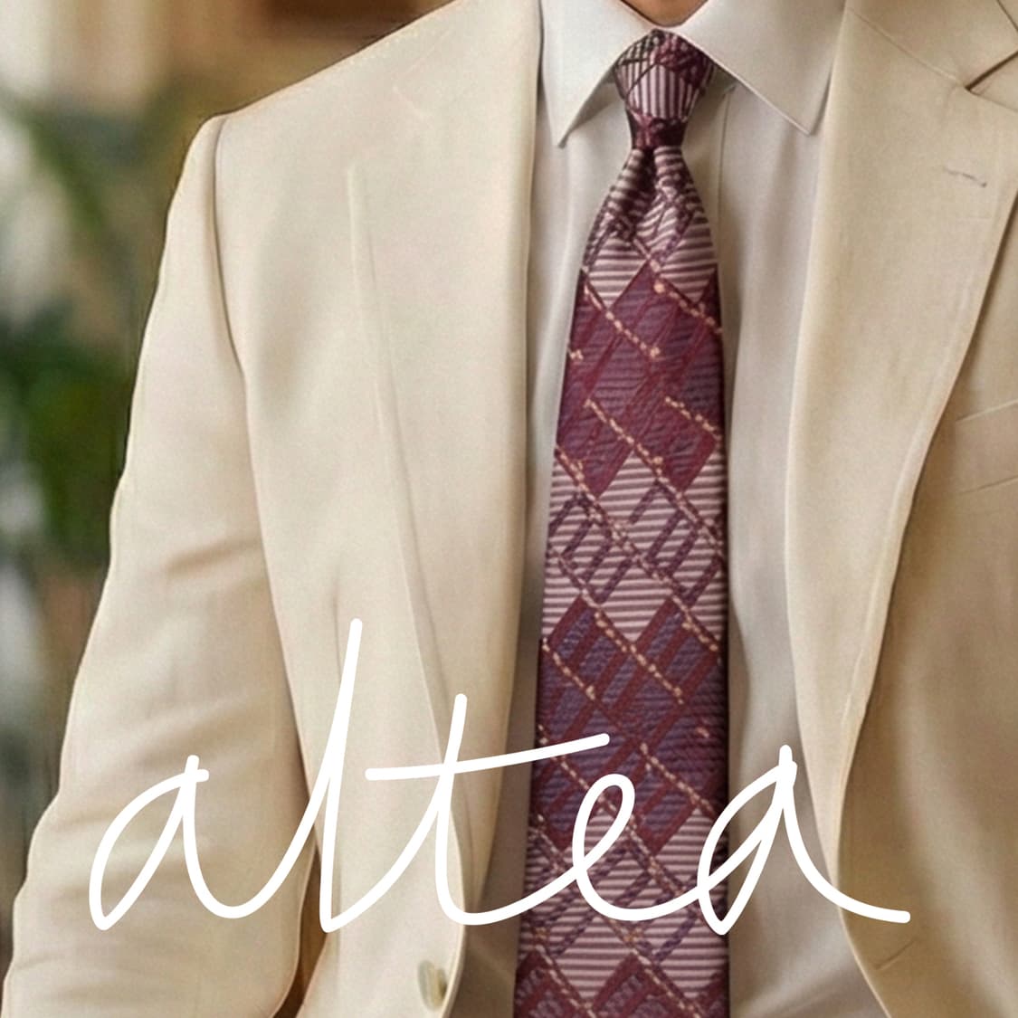 알테아 실크 버건디 기하 패턴 넥타이 9.2cm 새제품 K1840
 상품이미지1