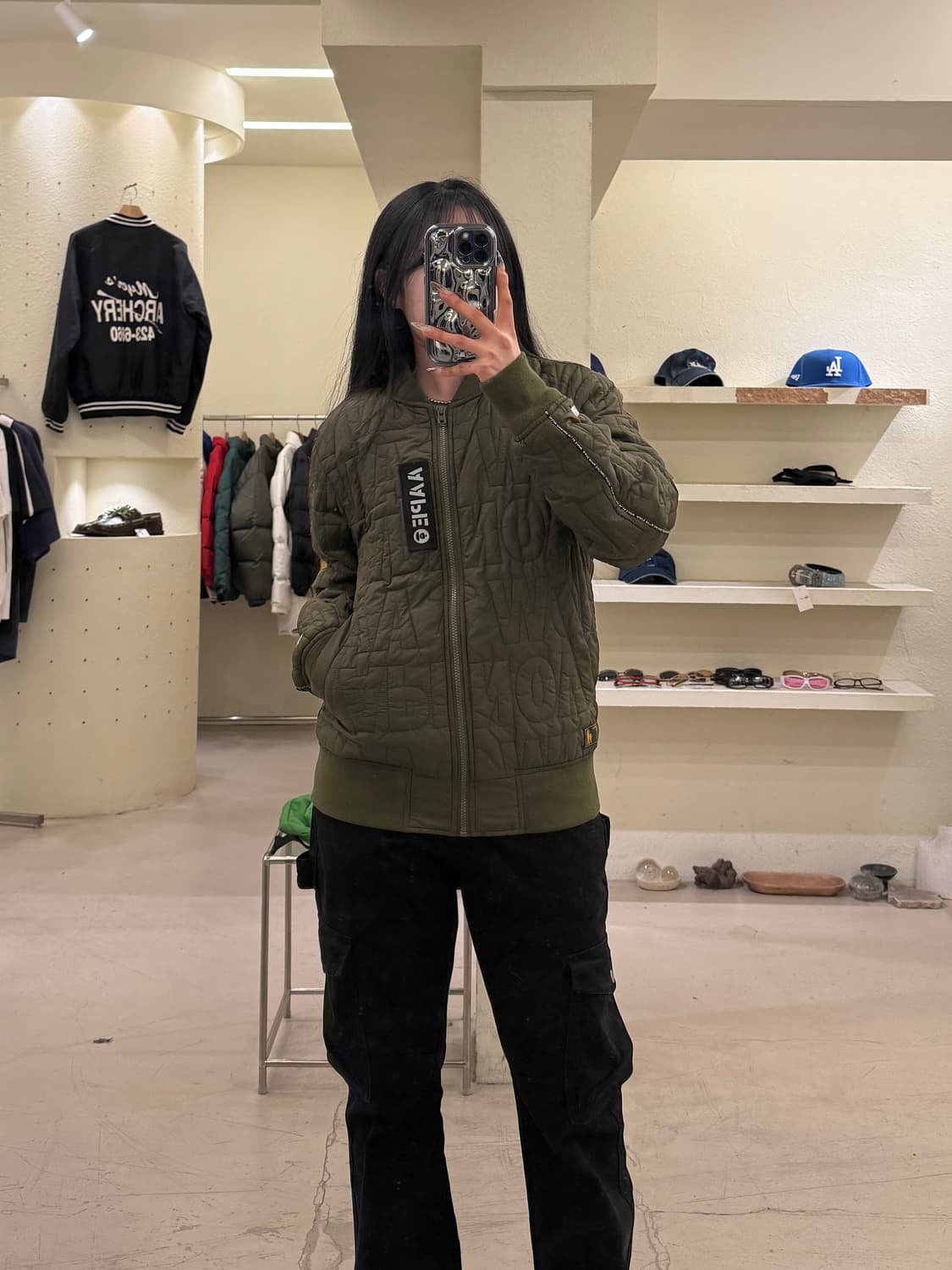 에이프 AAPE 퀼팅 봄버 자켓 U1044 상품이미지1