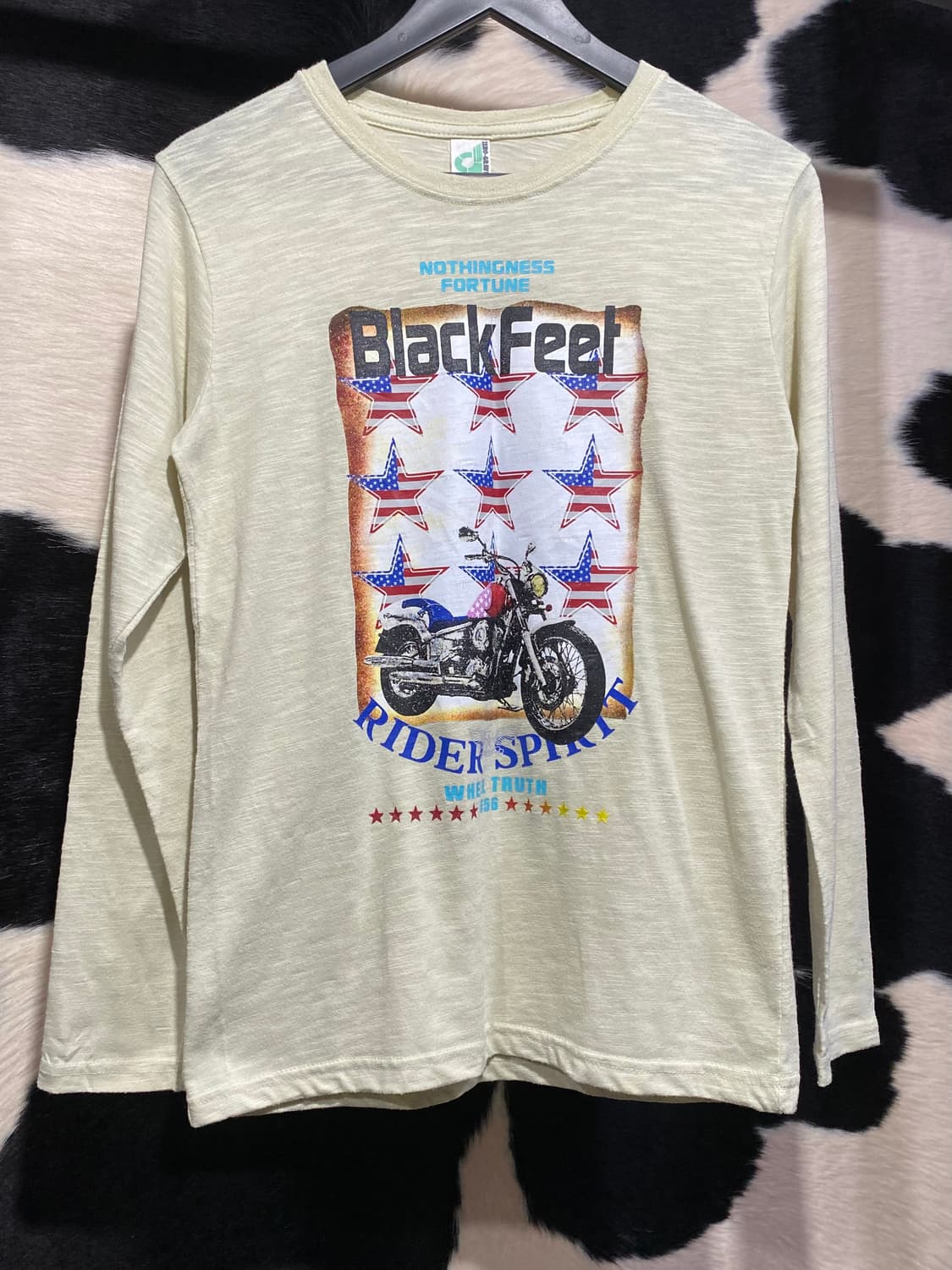 Japanese vtg Black feet 바이크 프린팅 롱슬리브 상품이미지2