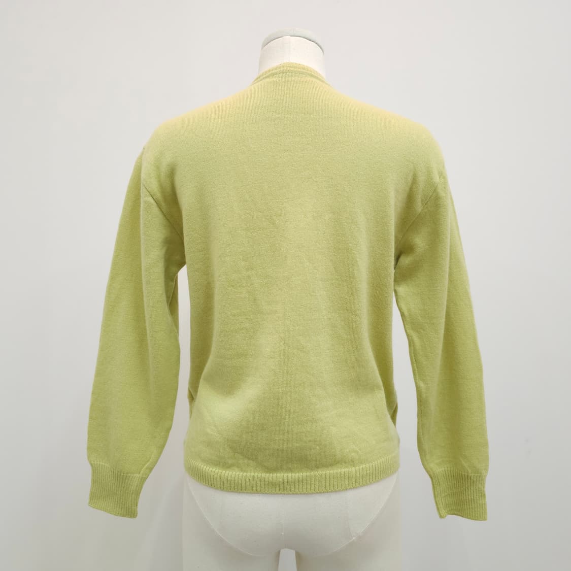 울100% 입체패턴 라임 니트 가디건  상품이미지2