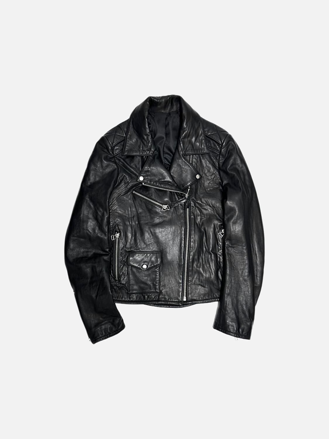 GLEIGH 양가죽 라이더 자켓 여자 레더 상품이미지1