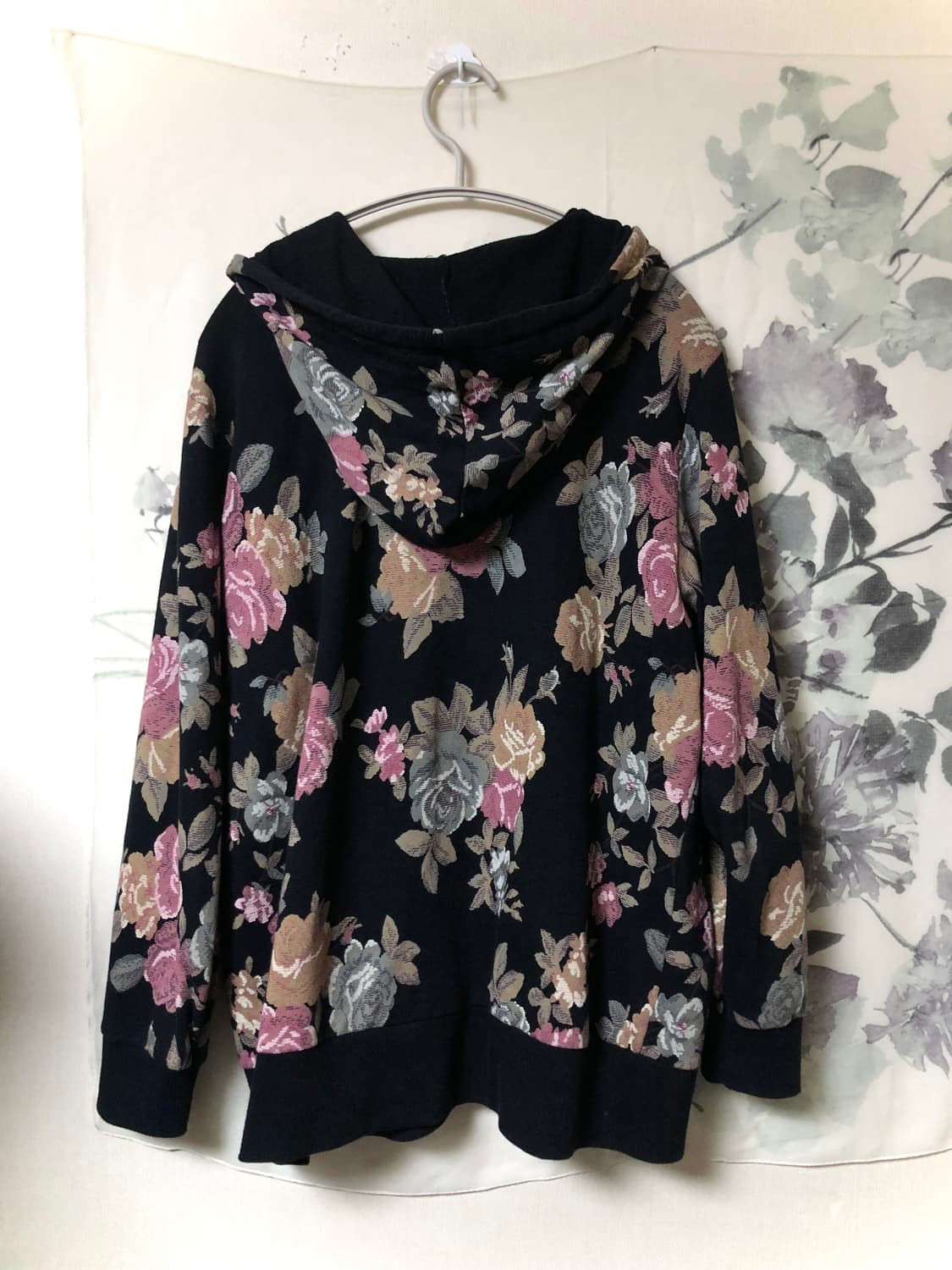 빈티지 플로럴 프린팅 패턴 후드집업 상품이미지1