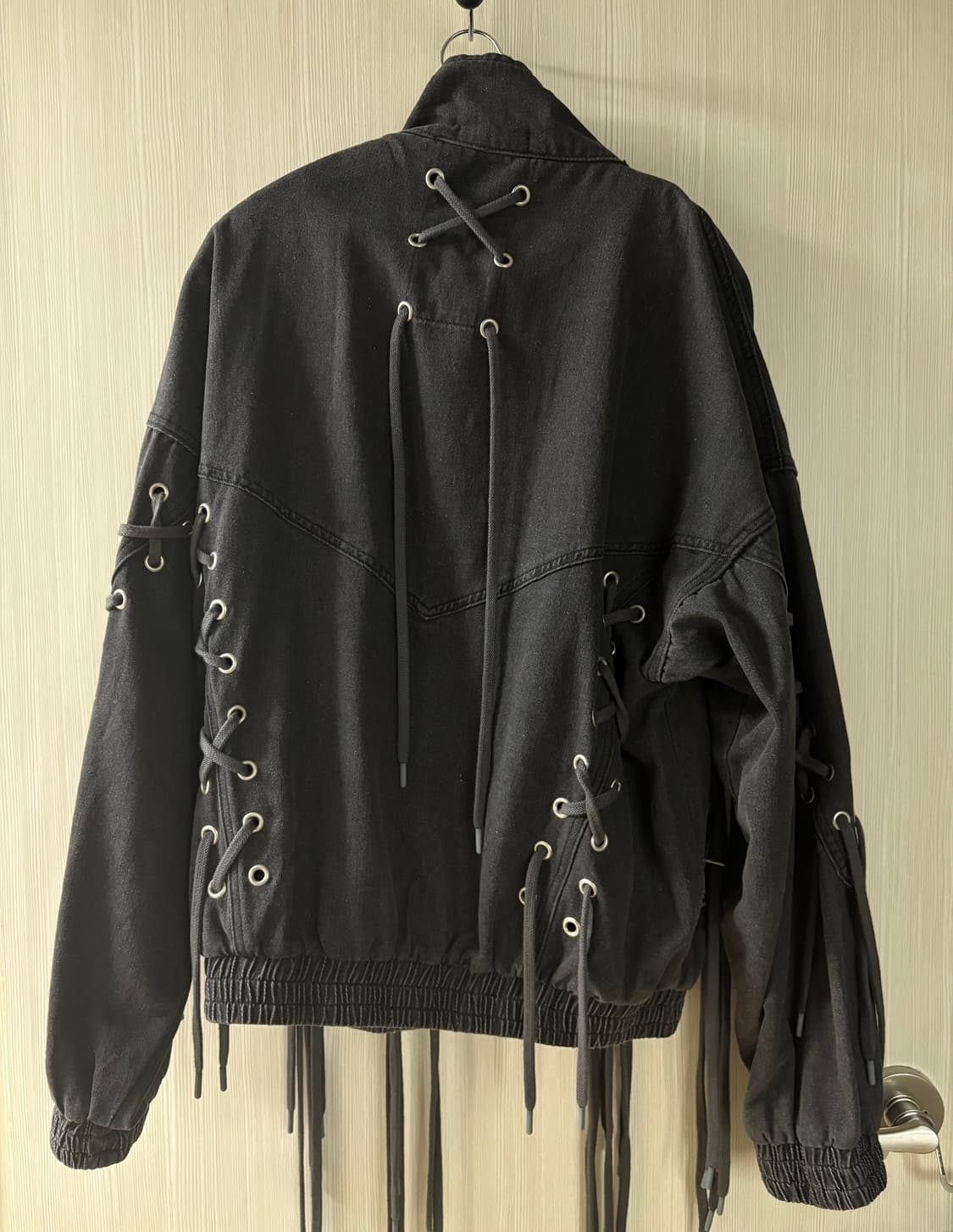 키묘 데님 집업 블랙 상품이미지2