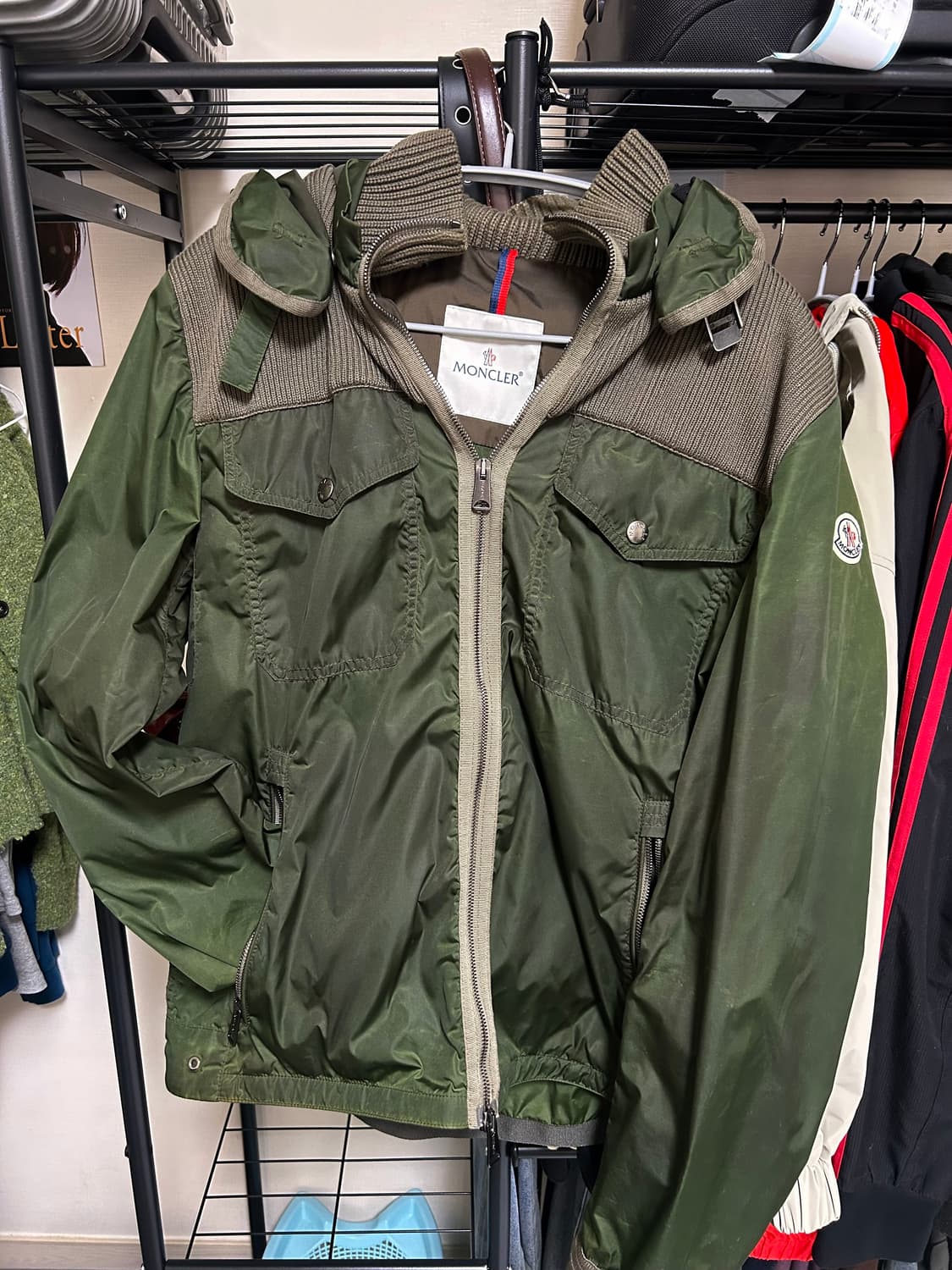 빈티지 몽클레어 그린 바람막이 자켓 상품이미지1
