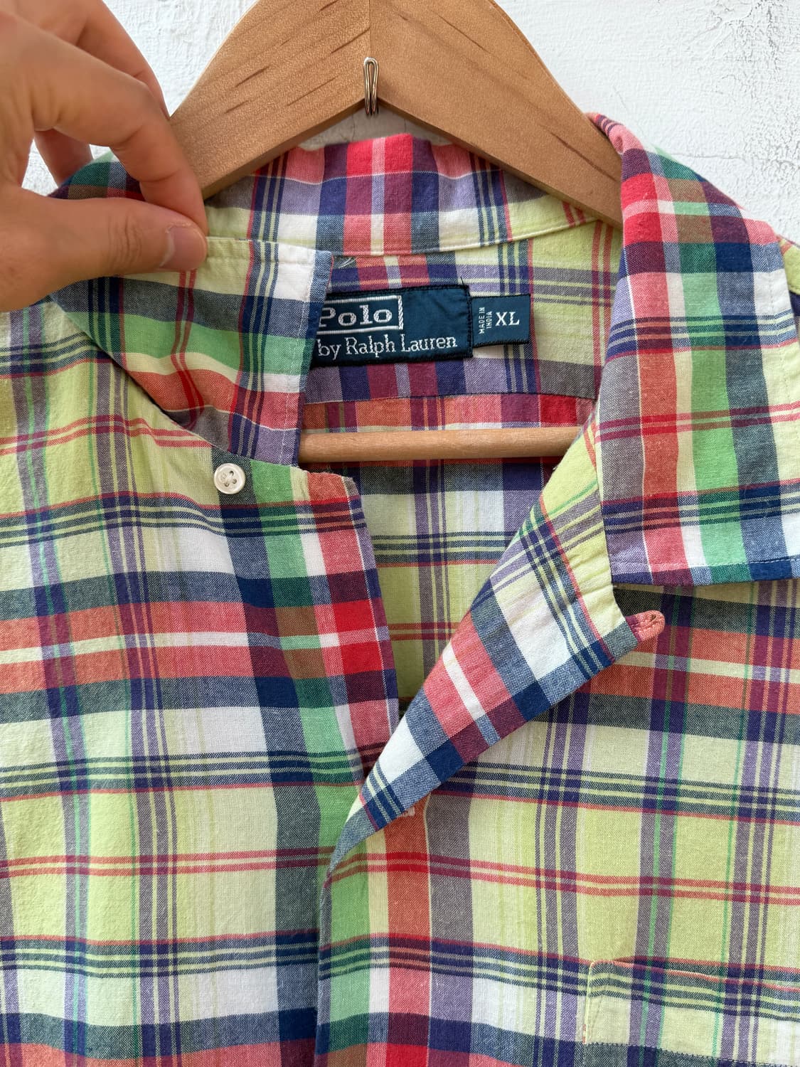 Polo by Ralph Lauren 90s 마드라스 오픈 칼라셔츠 XL 상품이미지5