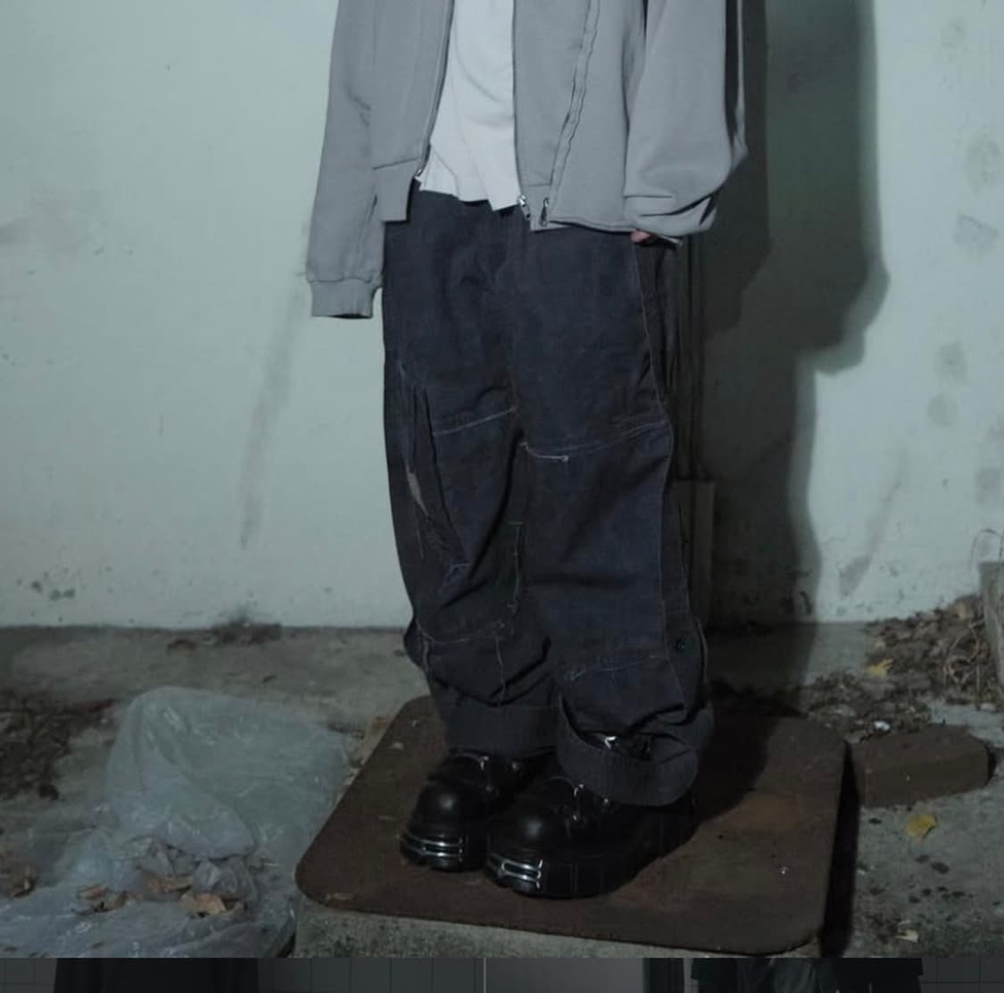 BELTED CARGO PANTS_DARK BLUE 상품이미지1