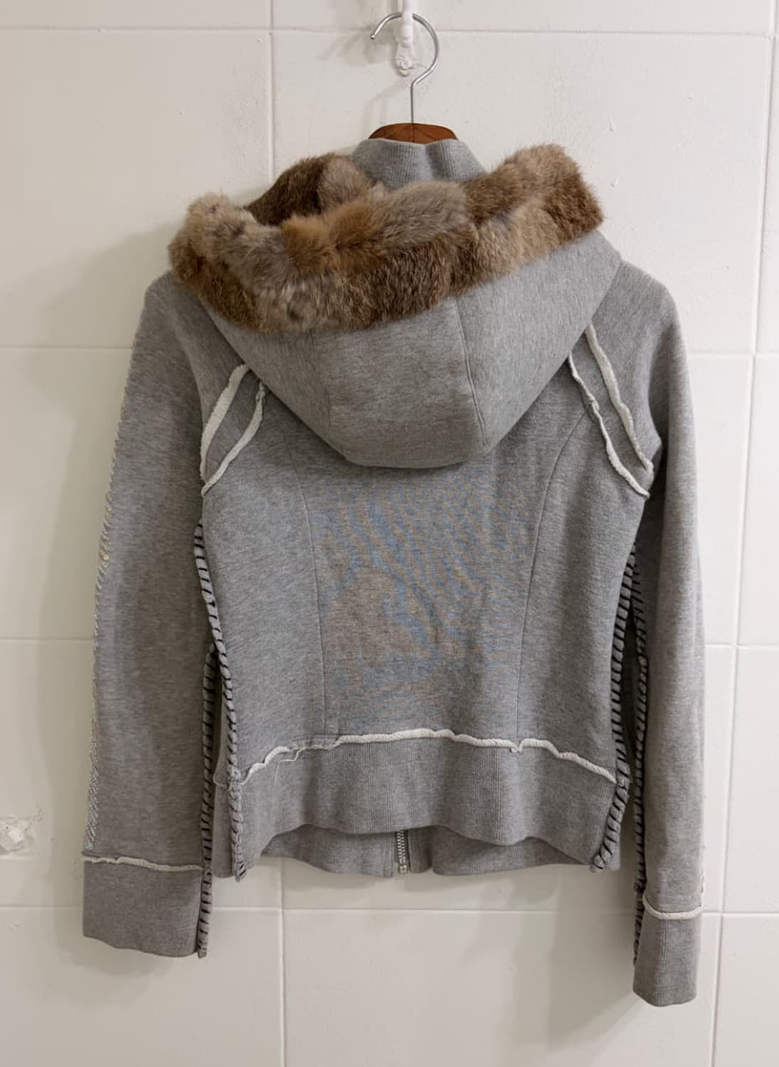 빈티지 펑크 후드집업 퍼 울프죠 상품이미지3