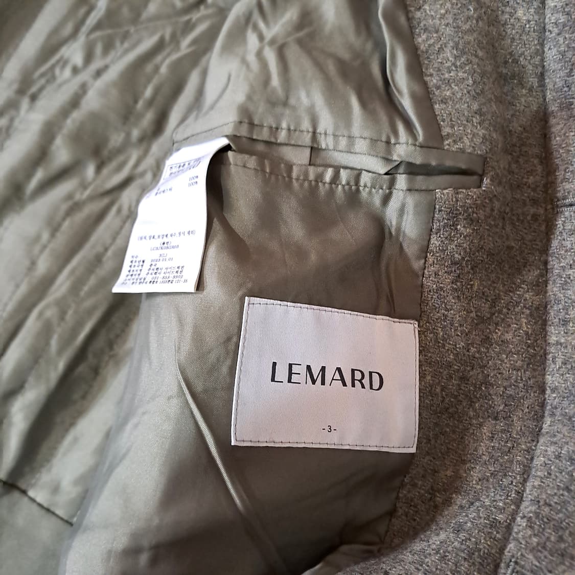 (새상품) LEMARD 르마드 울 발마칸 롱 코트 L B91 상품이미지7