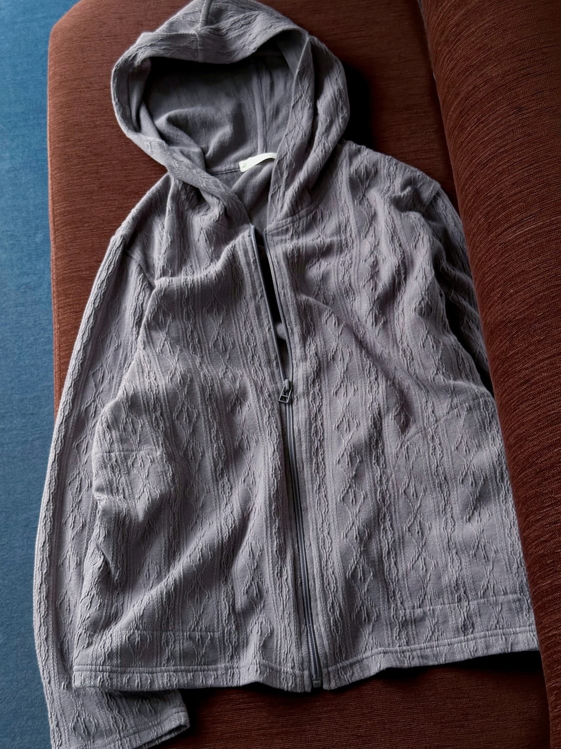 Loose knitted easy hood jacket  상품이미지1