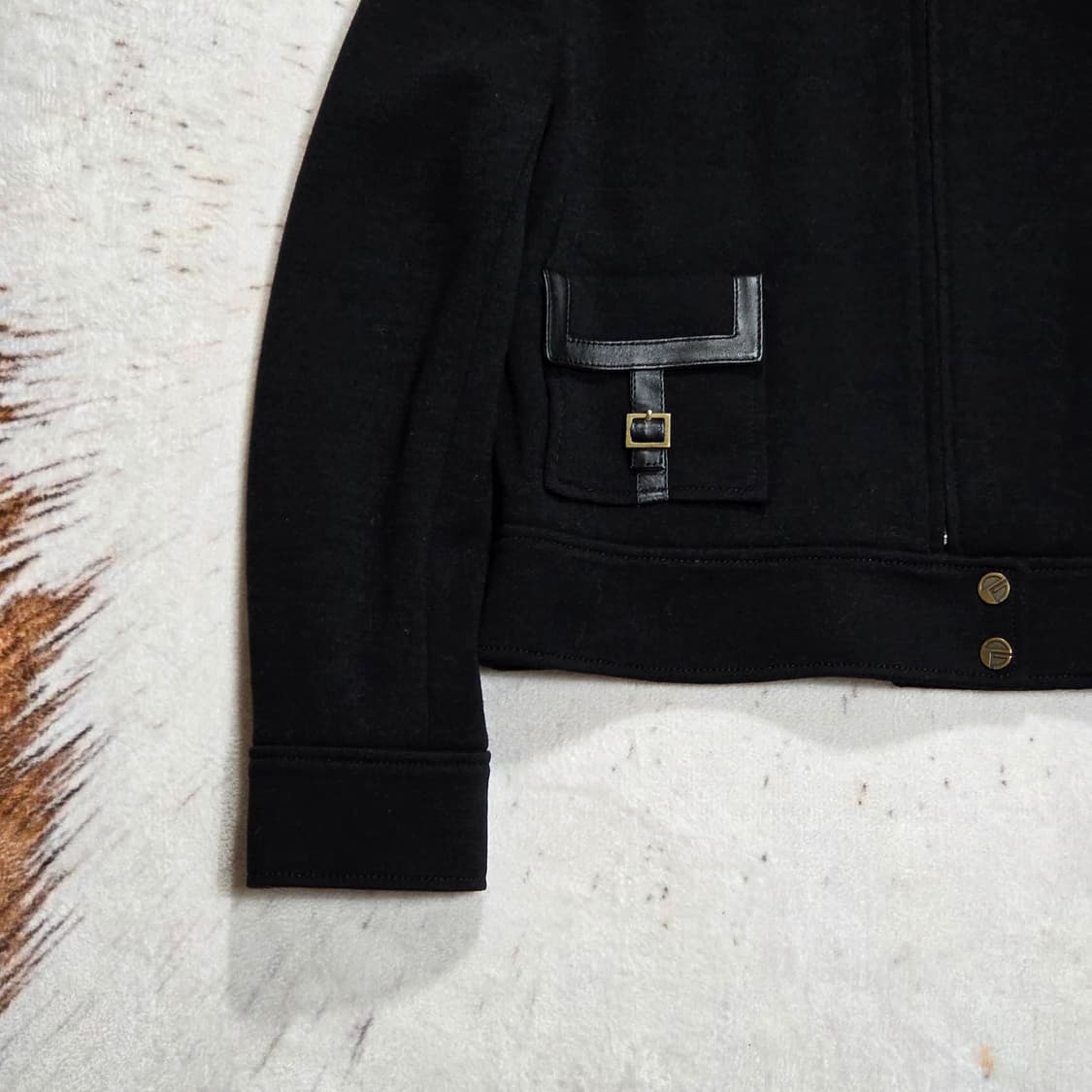 디자이너 박지원 블랙 모 자켓 상품이미지3