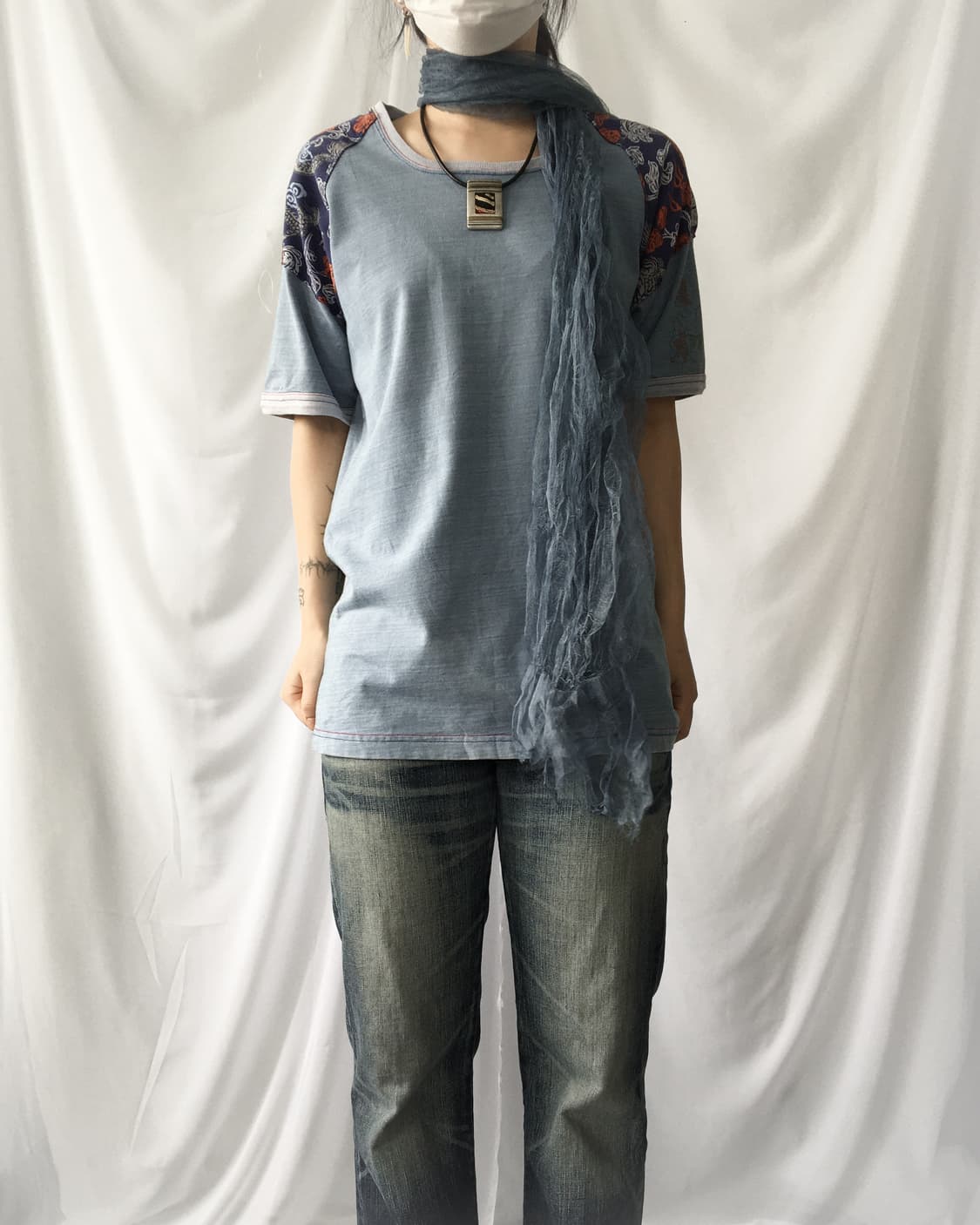 Oriental printing raglan t shirt 상품이미지1