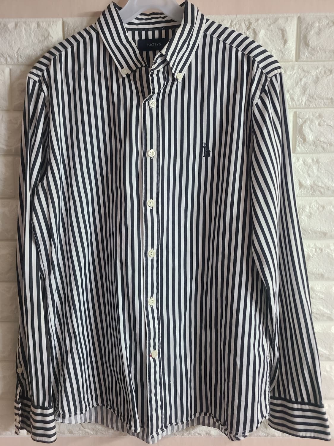 해지스 블랙 스트라이프 셔츠 100 상품이미지1