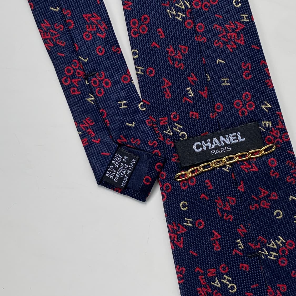 샤넬(CHANEL) 영문 모노그램 명품 정품 넥타이 상품이미지5