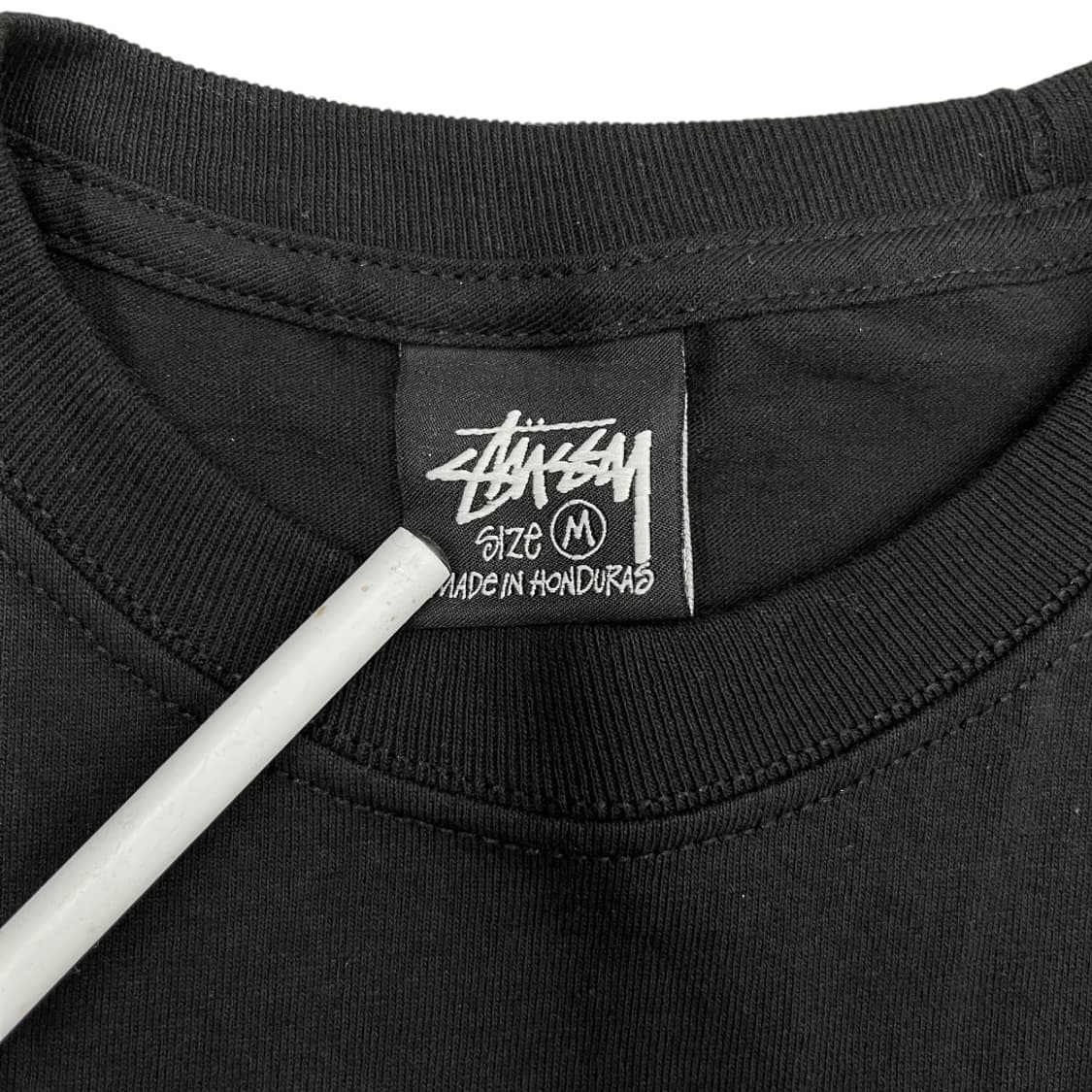 스투시 로고 블랙 반팔 M 상품이미지5