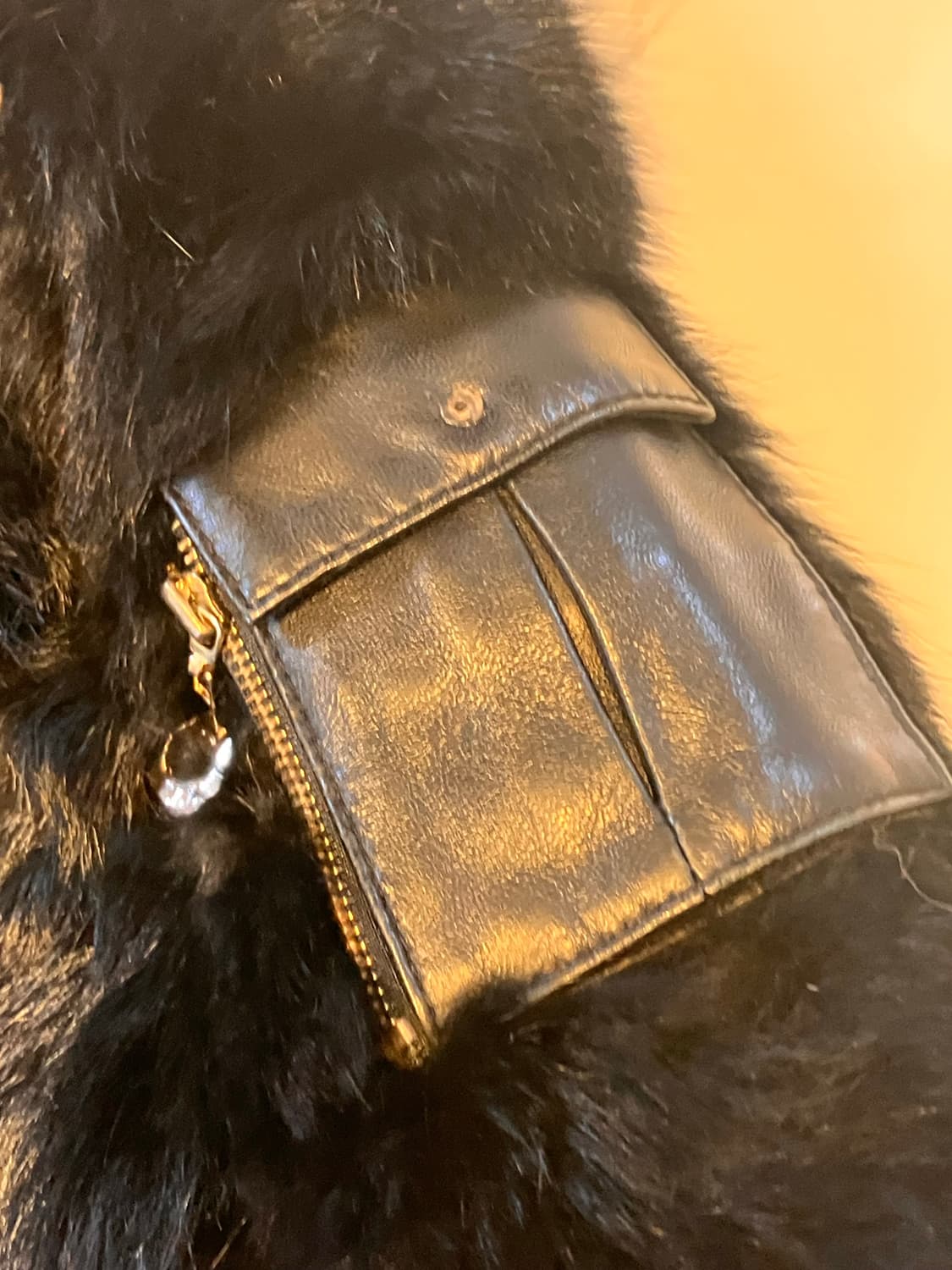 Egoist 블랙 퍼자켓 상품이미지8