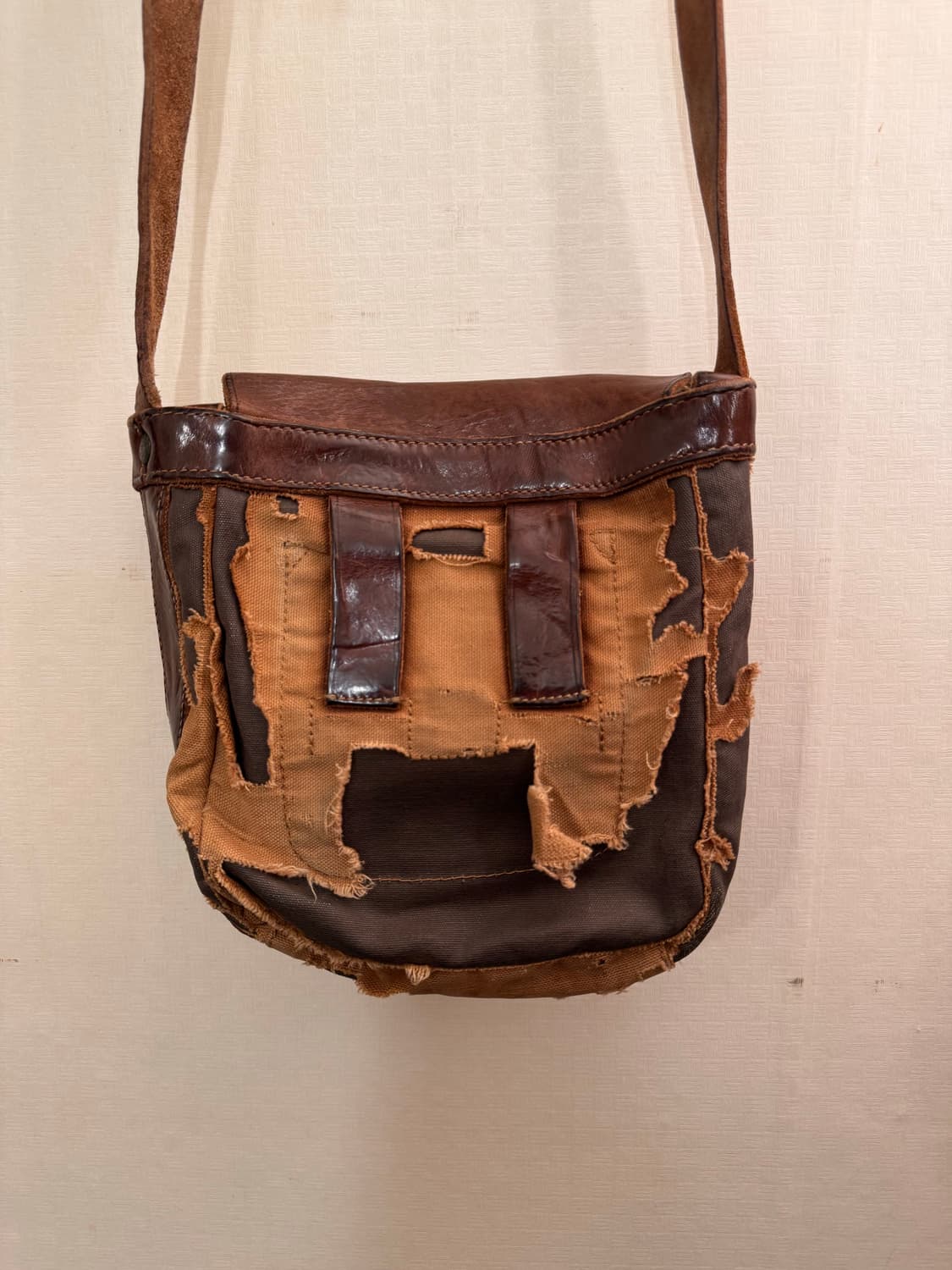 Rrl 캔버스 레더 크로스 백 상품이미지3