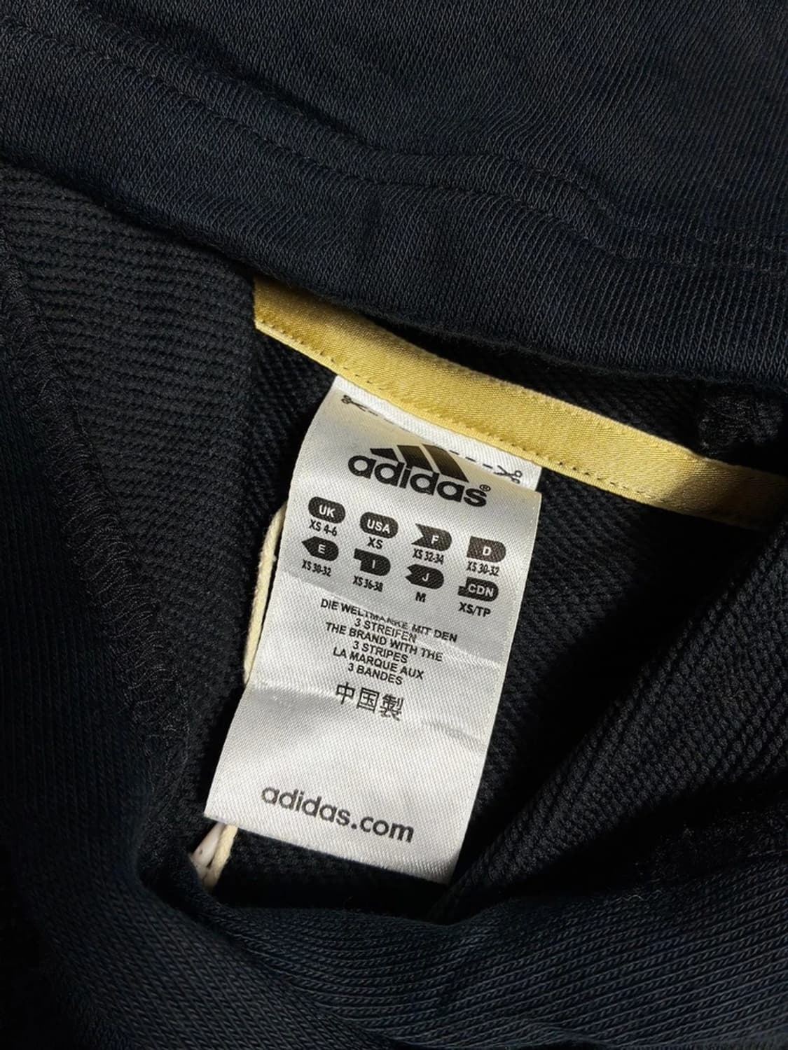 아디다스 00's 금색 삼선 로고 그래픽 블랙 후드티 R1925 상품이미지6