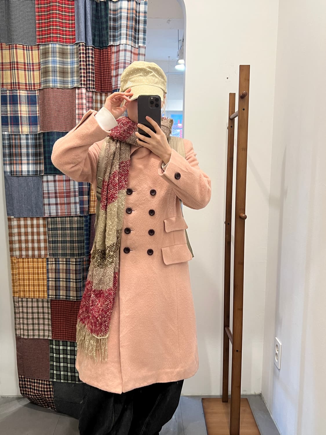 딸기우유 퍼 롱 코트 상품이미지3