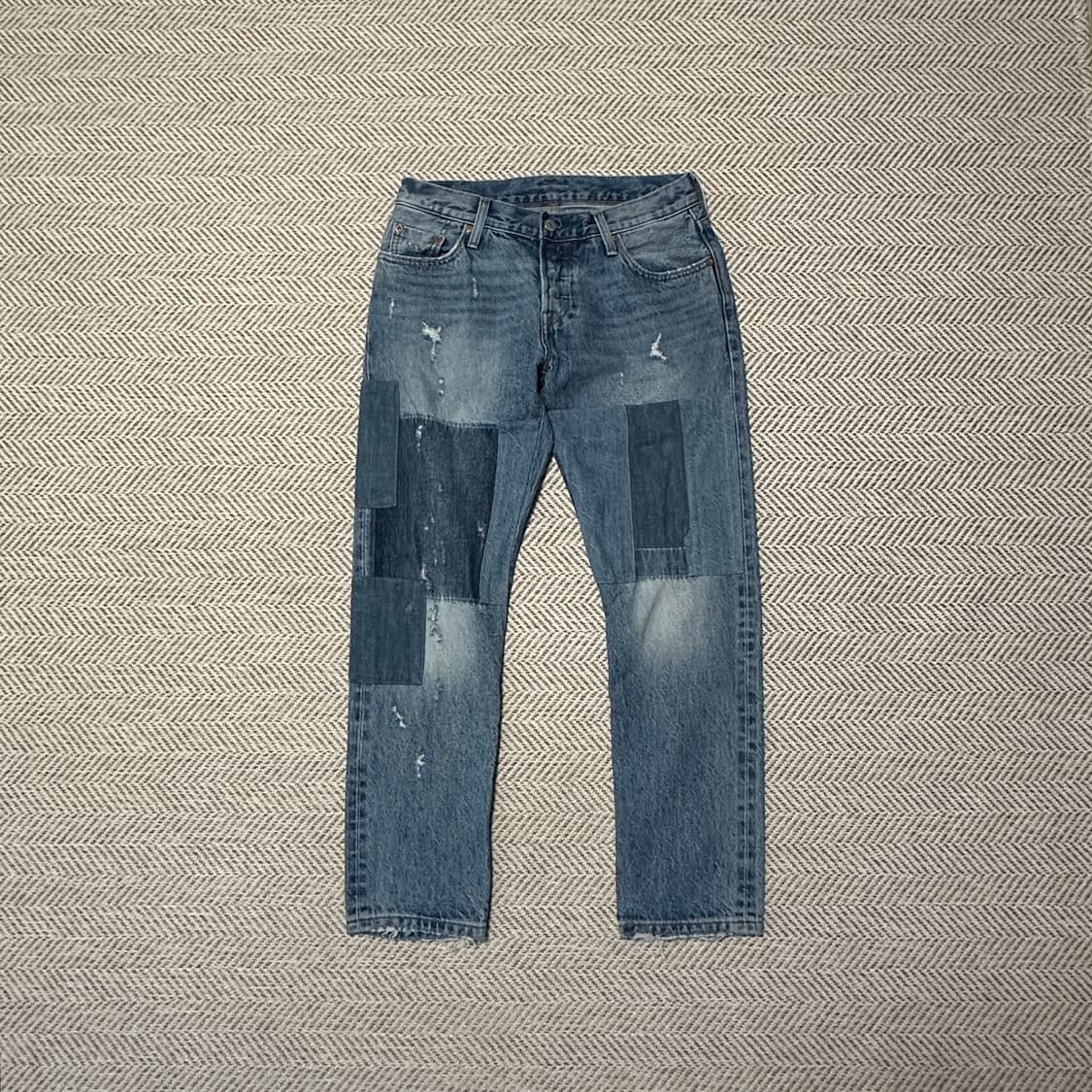 LEVI'S 501 patchwork denim jeans 상품이미지1
