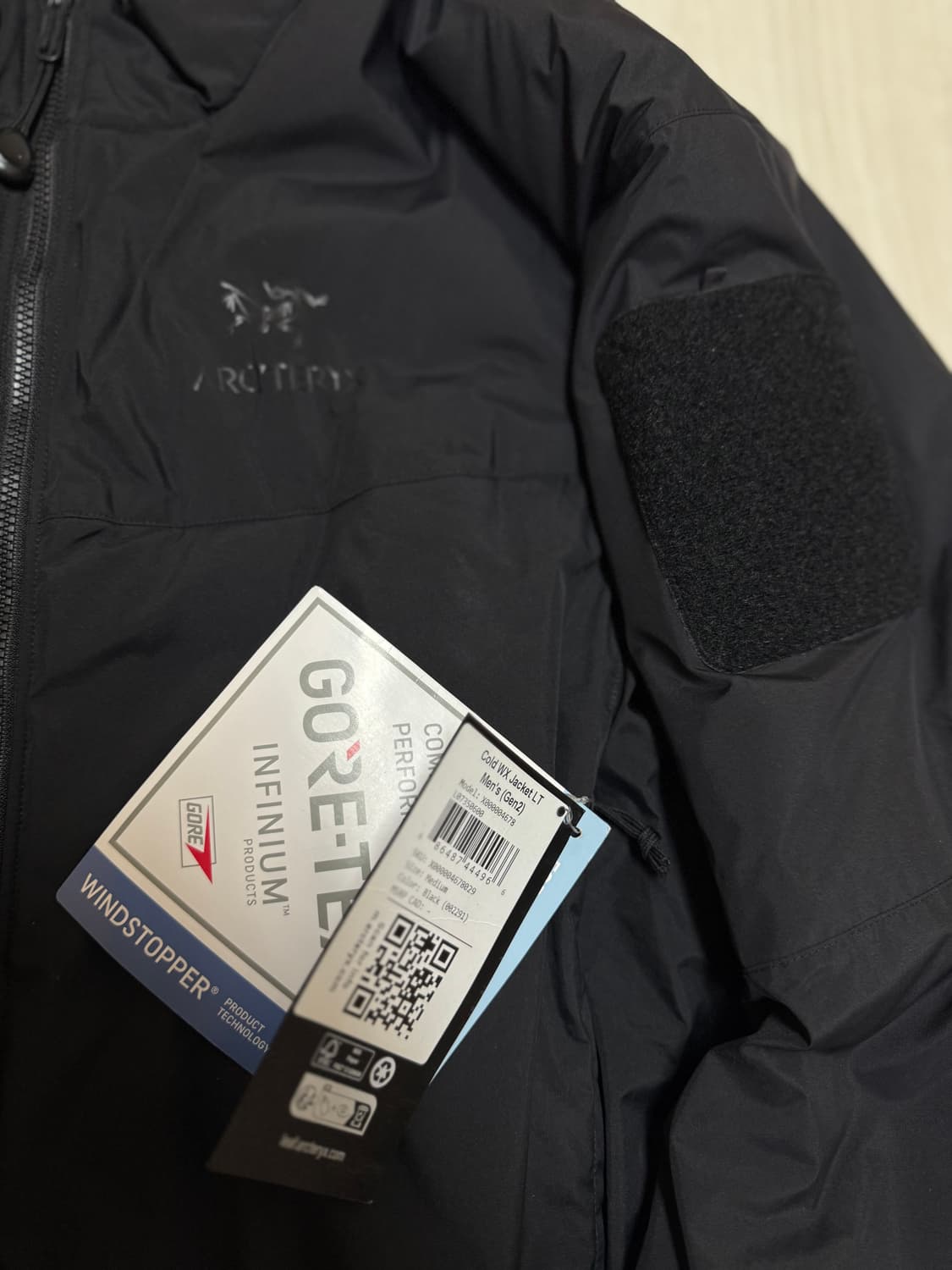 [M] 아크테릭스 리프 콜드 WX LT gen2 논후디 블랙 상품이미지2