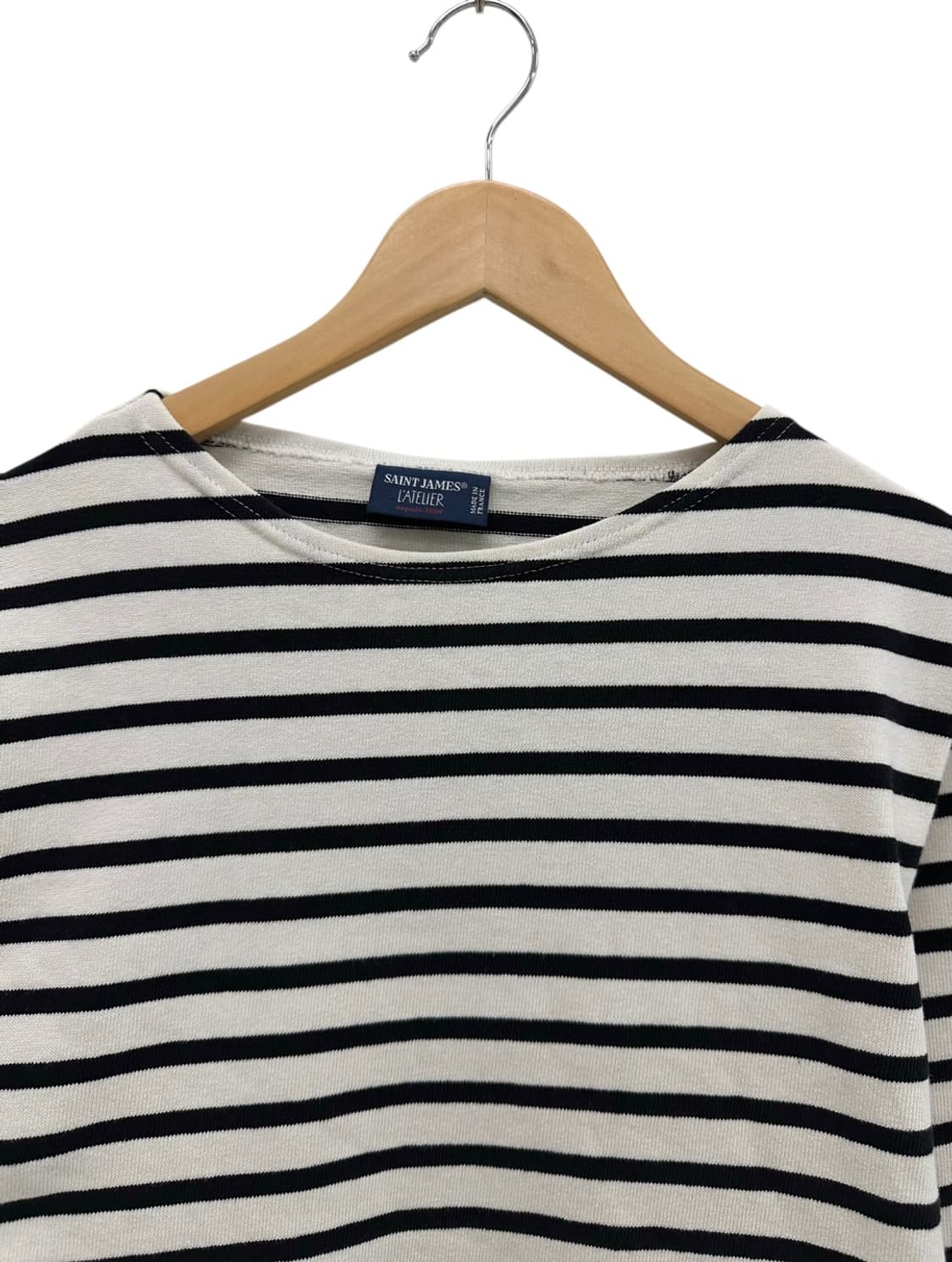 세인트제임스 롱슬리브 긴팔티 화이트&블랙 (여성M) 상품이미지2