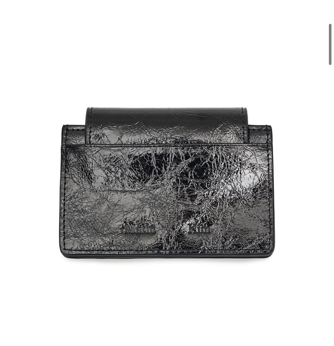 마뗑킴 GLAZED ACCORDION WALLET IN BLACK 상품이미지2