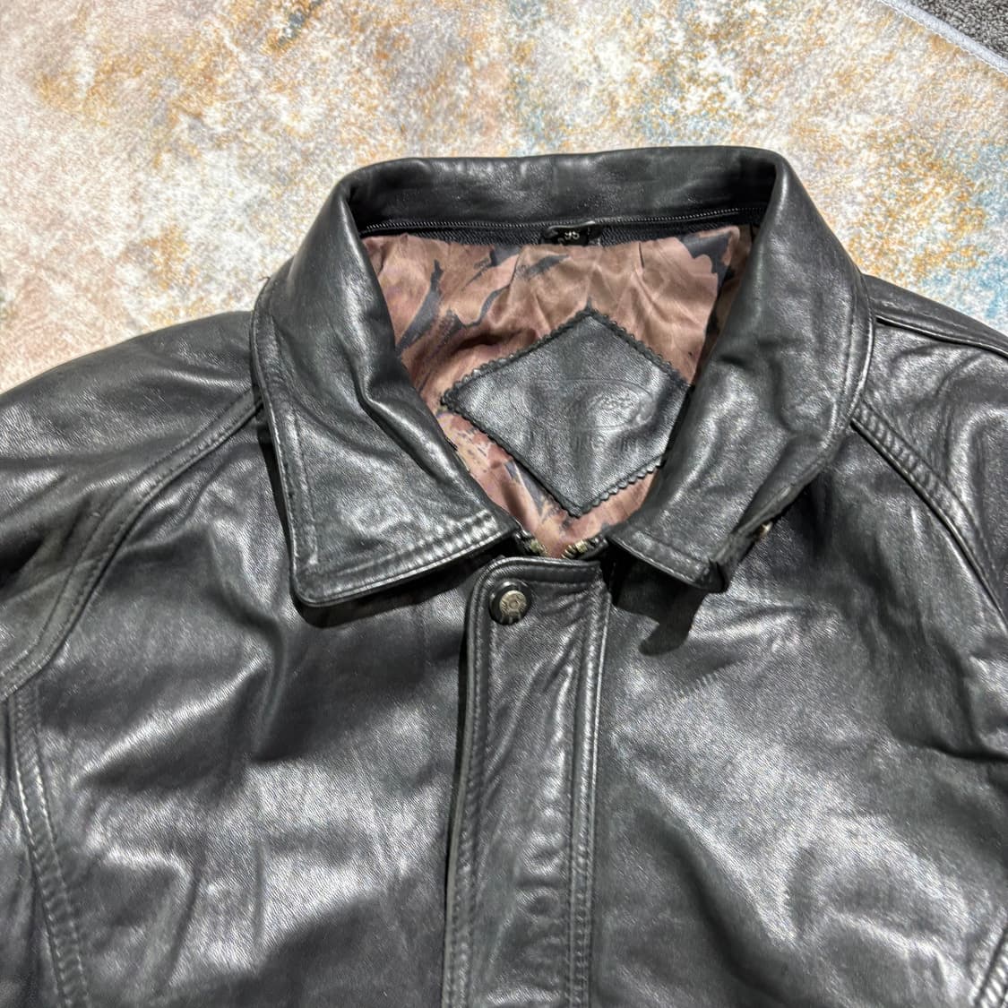 빈티지 양가죽 레더 봄버자켓 상품이미지2